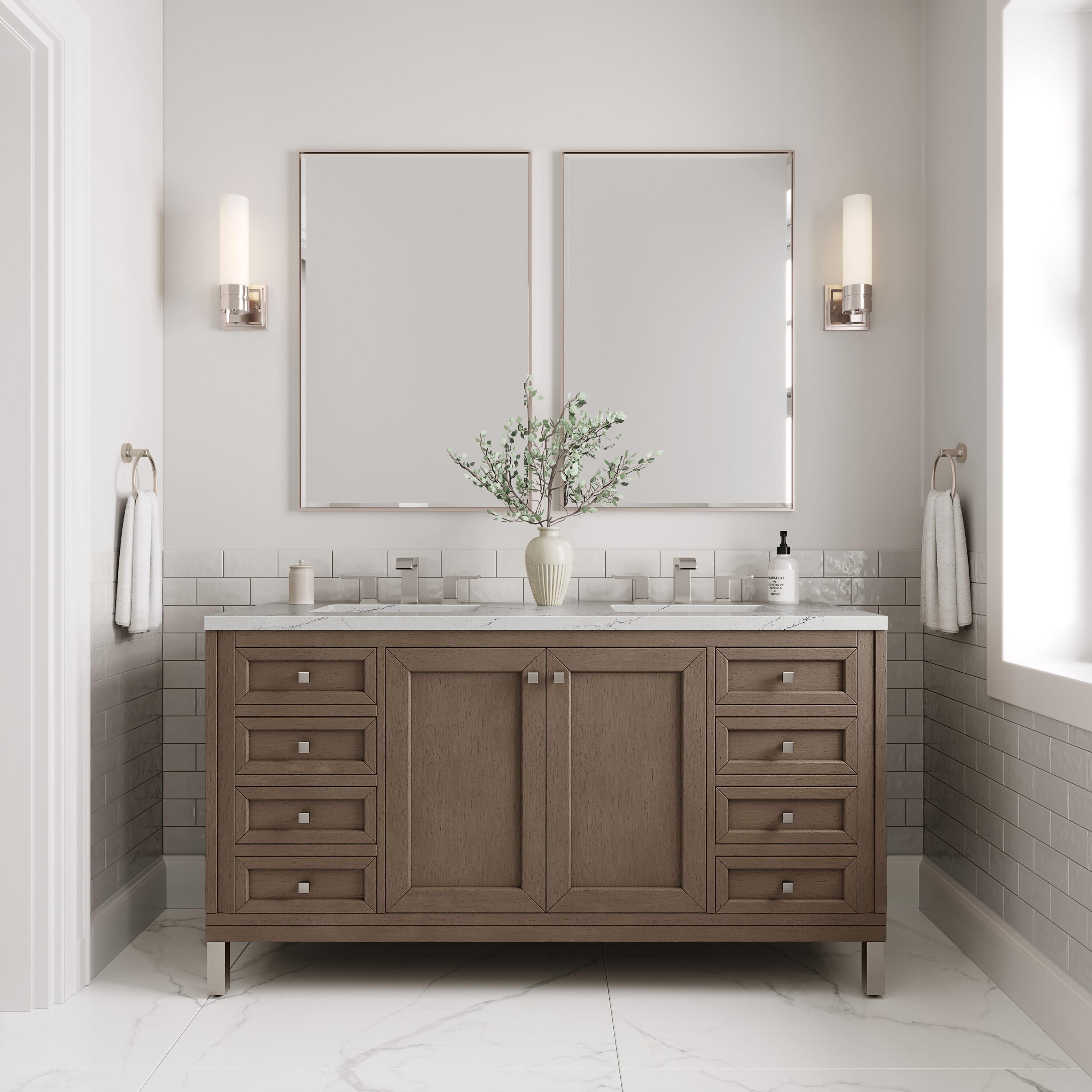 Chicago 60" Double Bathroom Vanity Set