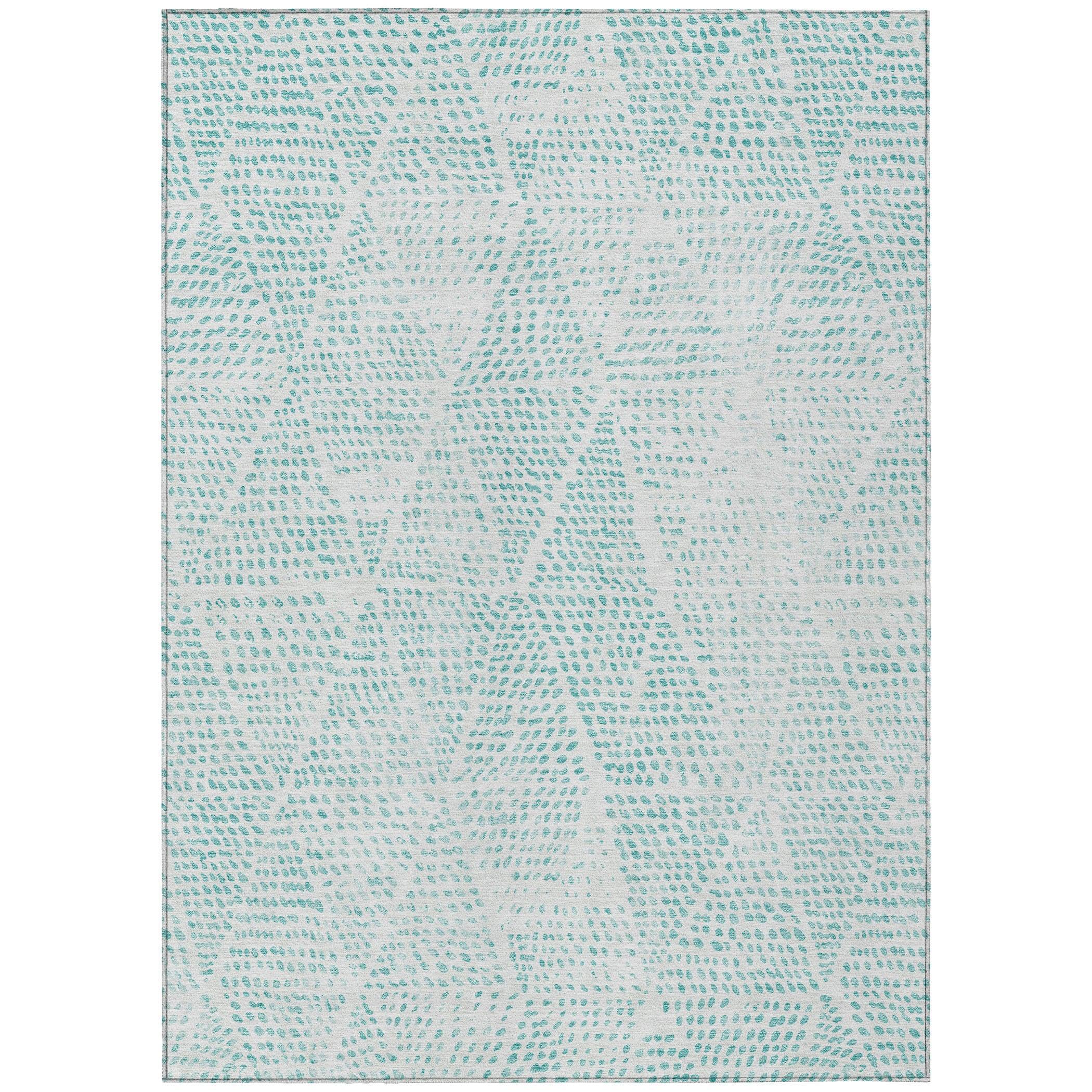 Addison Rugs Chantille ACN591 Aqua 2'6" x 3'10" Indoor Outdoor Area Rug, Easy Clean, Machine Washable, Non Shedding, Bedroom, Living Room, Dining Room, Kitchen, Patio Rug