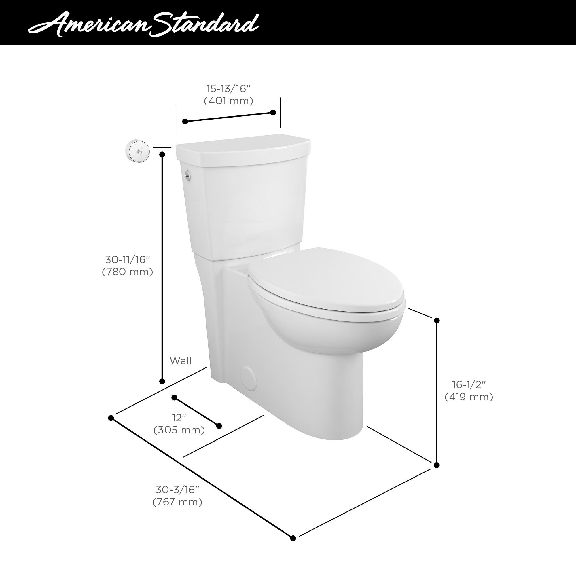 Cadet Concealed Trapway 3 Right Height 1.28 GPF Elongated Toilet Bowl
