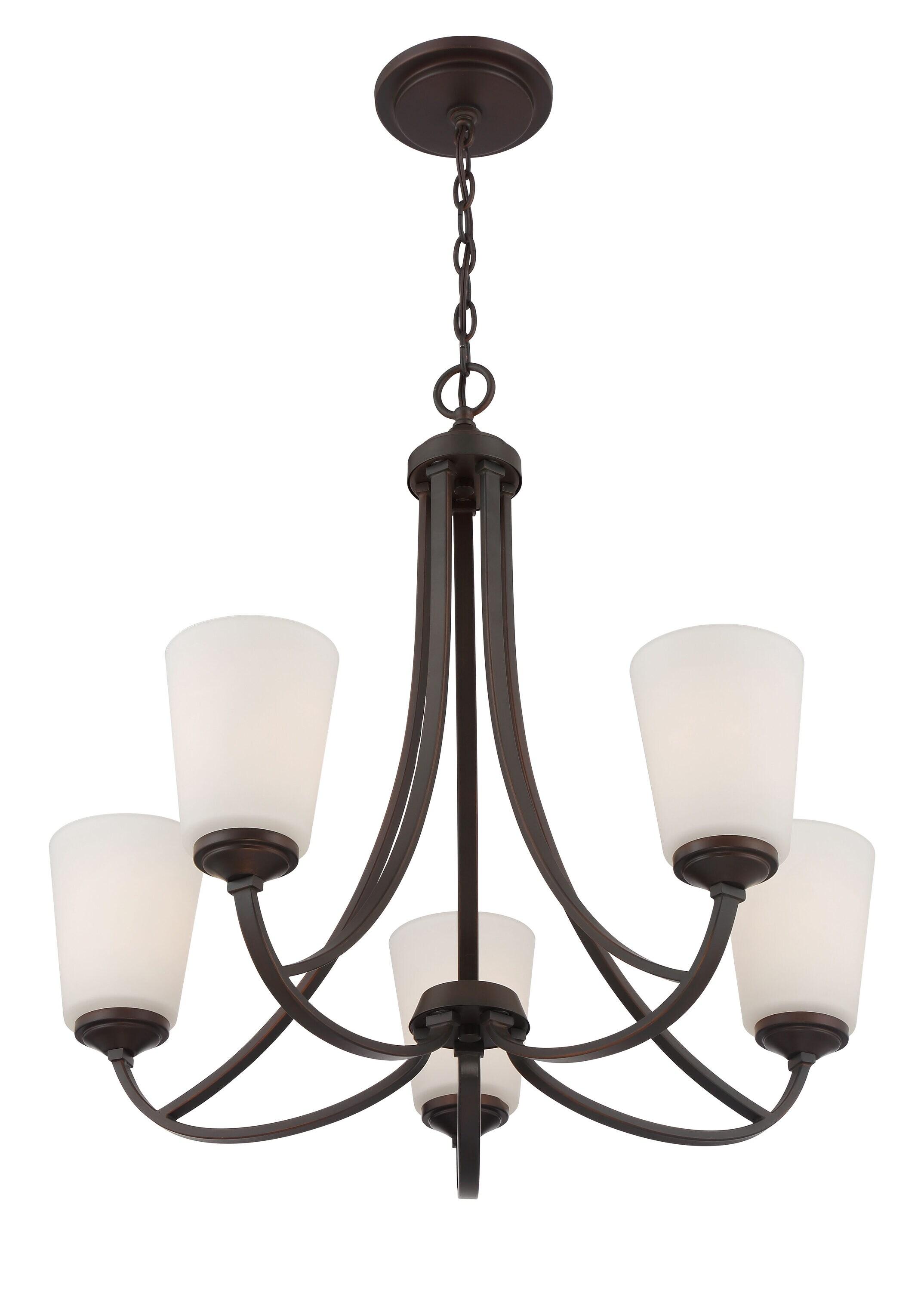 Minka Lavery 4965-284 Overland Park 5 Light Chandelier in Vintage Bronze