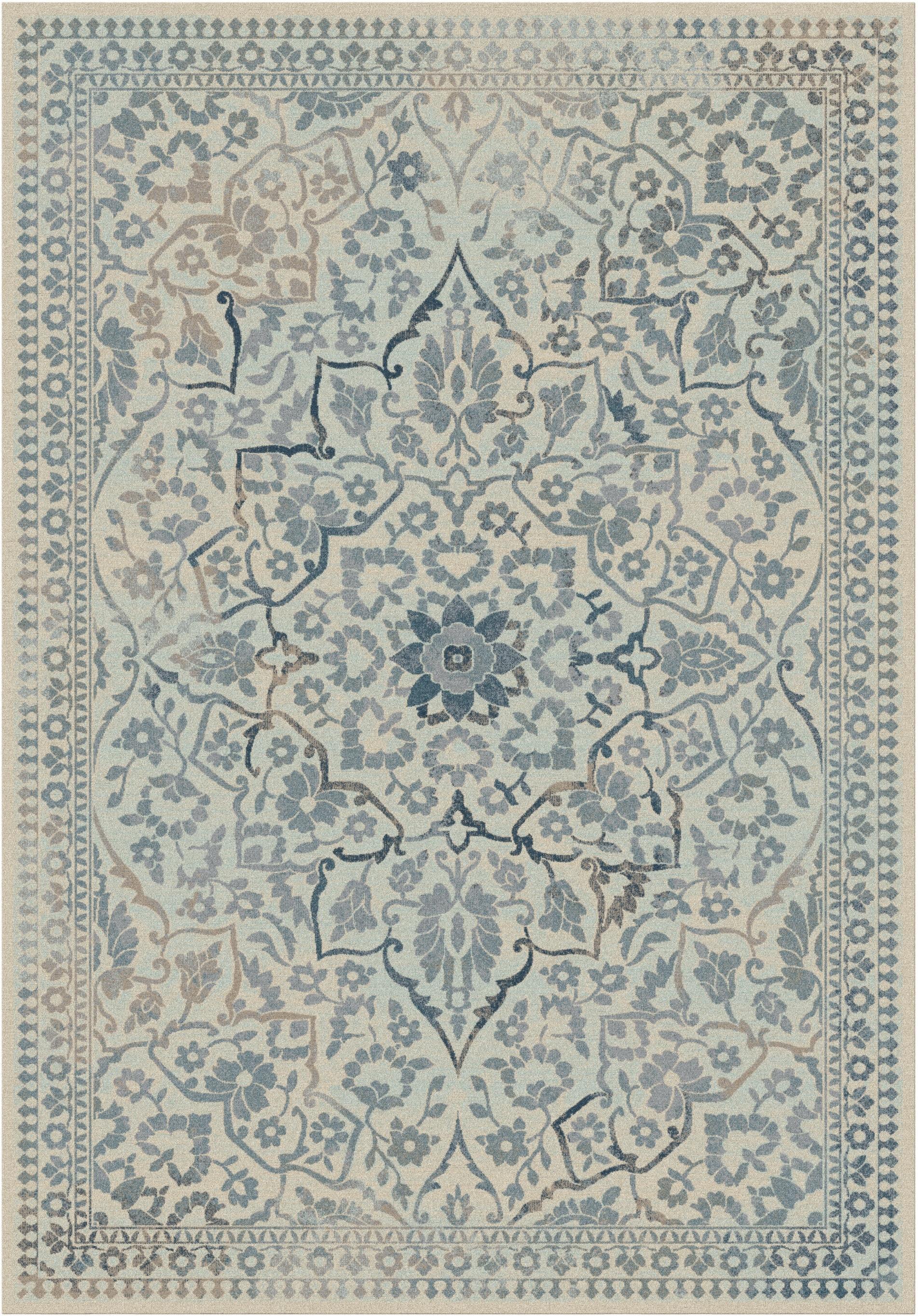 Vintage VTG175 Power Loomed Indoor Area Rug - Cream/Light Blue - 5'3"x7'6" - Safavieh.