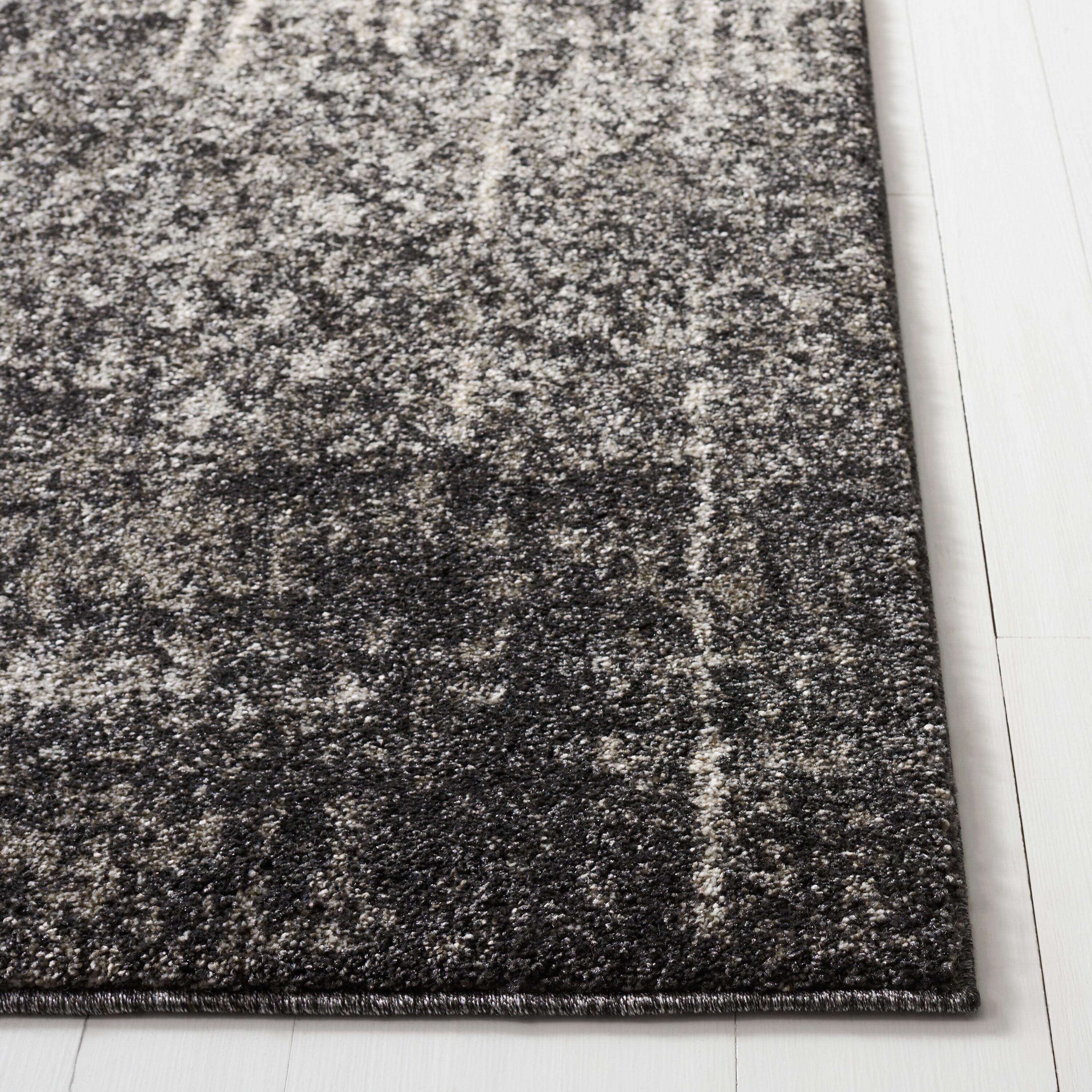 Retro RET2770 Power Loomed Indoor Runner Rug - Black/Light Grey - 2'3"x9' - Safavieh.