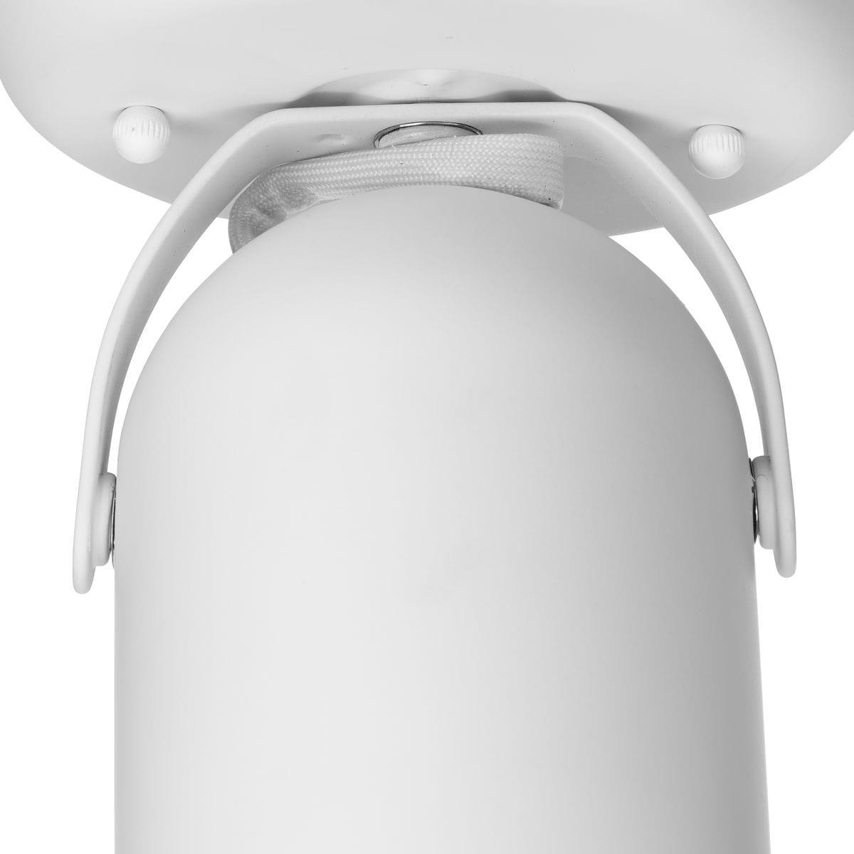 Progress Lighting, Directionals, 1-Light, Ceiling Light, Brushed Nickel, Round Back, White Shade