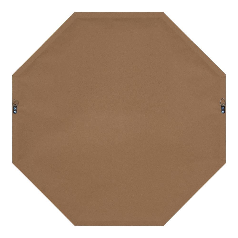 Kate & Laurel All Things Decor 28.7" x 28.7" Rhodes Octagon Wall Mirror Gold : Modern Style, No Assembly Required