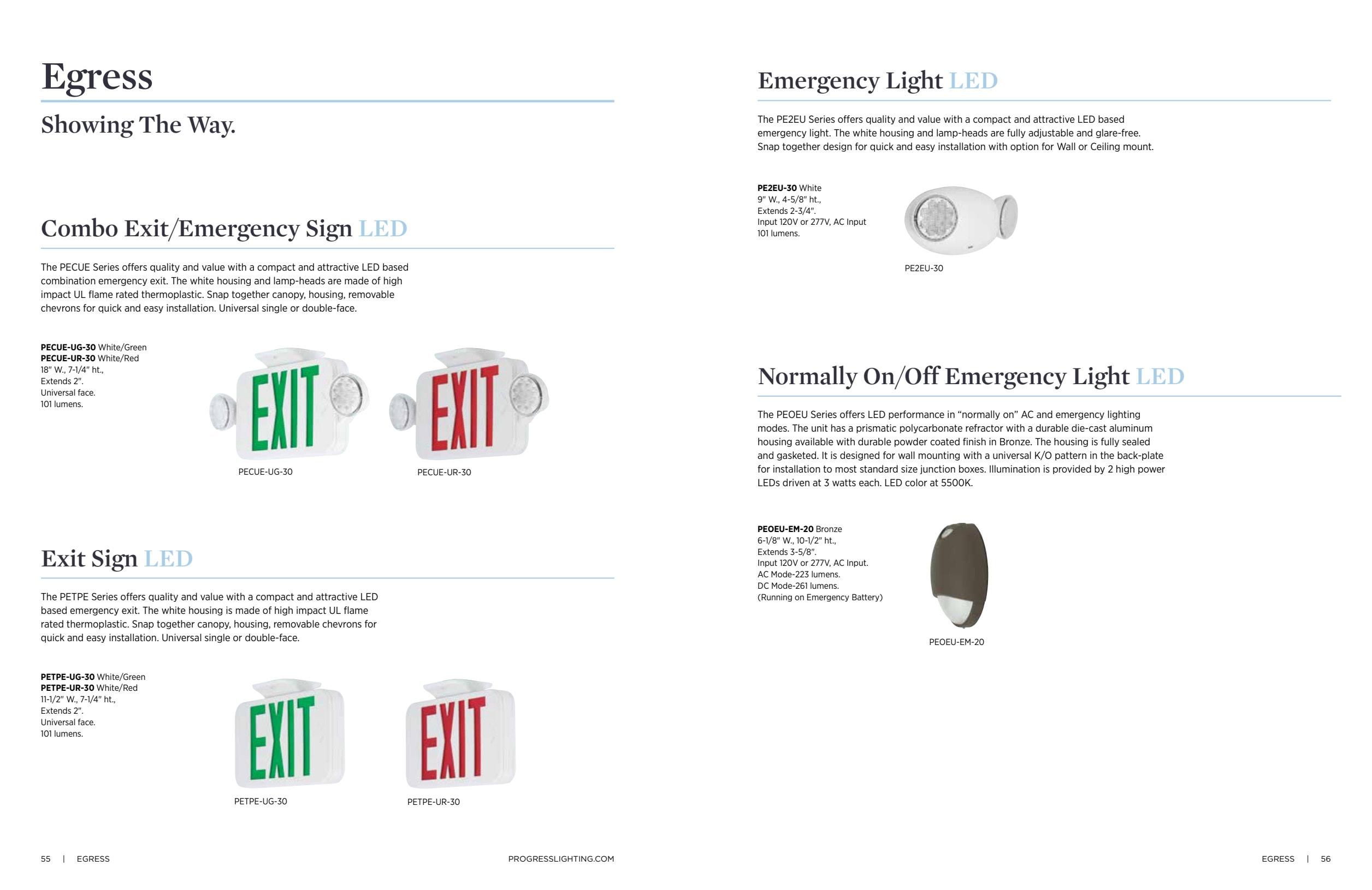 Thermoplastic LED 1W Emergency Light