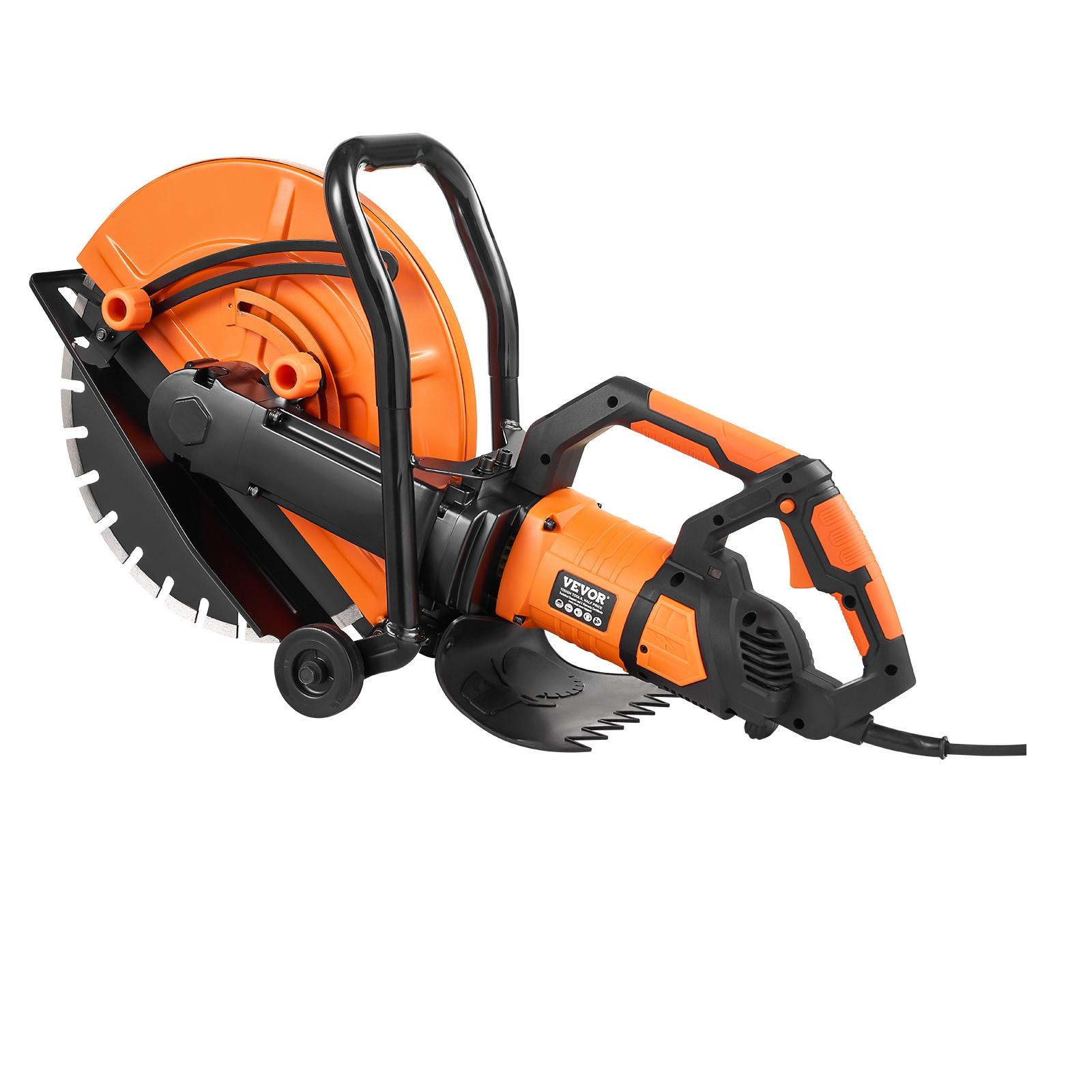 Electric Concrete Saw, 16 in, 3200 W 15 A Motor Circular Saw Cutter with Max. 6 in Adjustable Cutting Depth, Wet Disk Saw Cutter Includes Water Line, Pump and Blade, for Stone, Brick