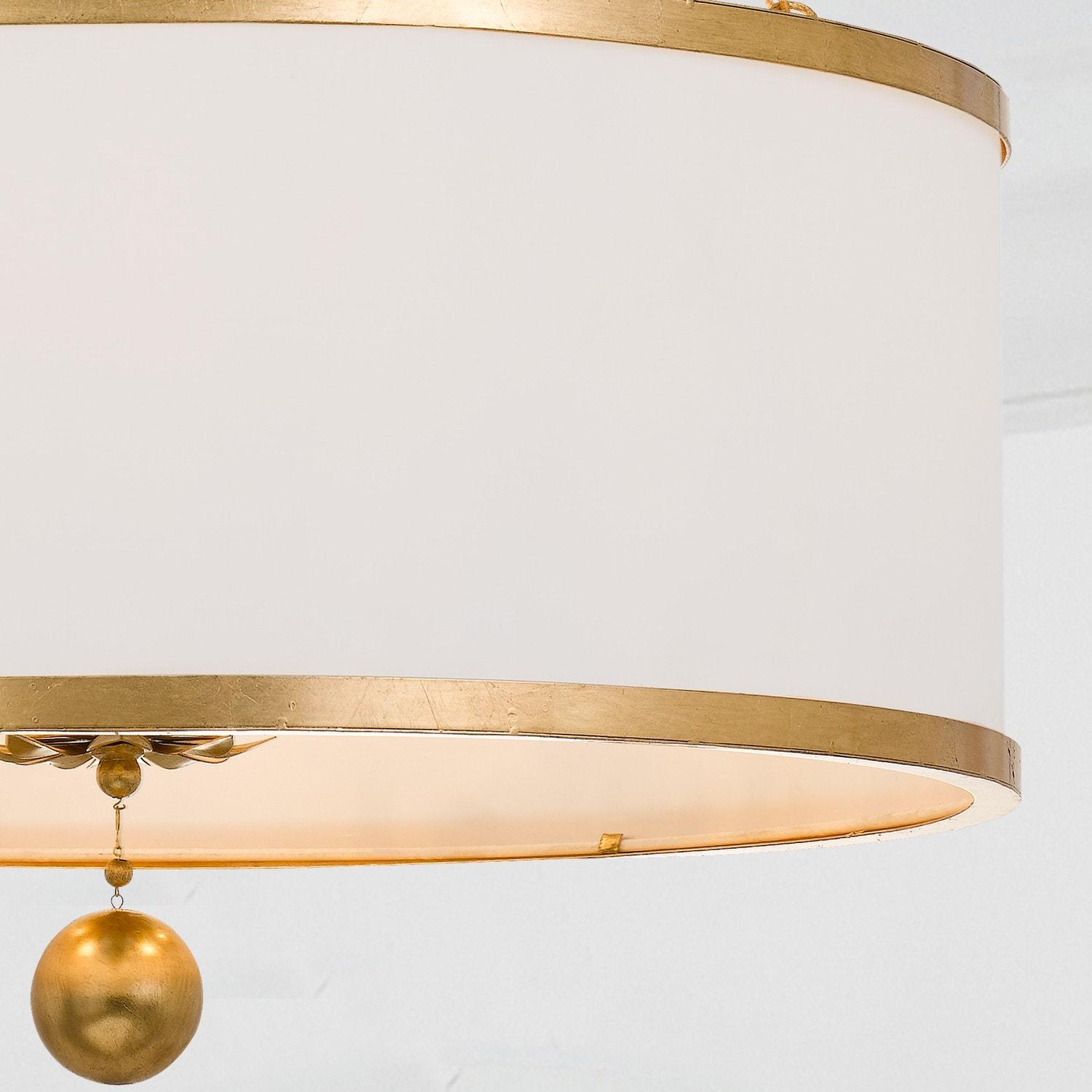 Six Light Chandelier-Antique Gold Finish    -Traditional Installation Crystorama Lighting 518-Ga