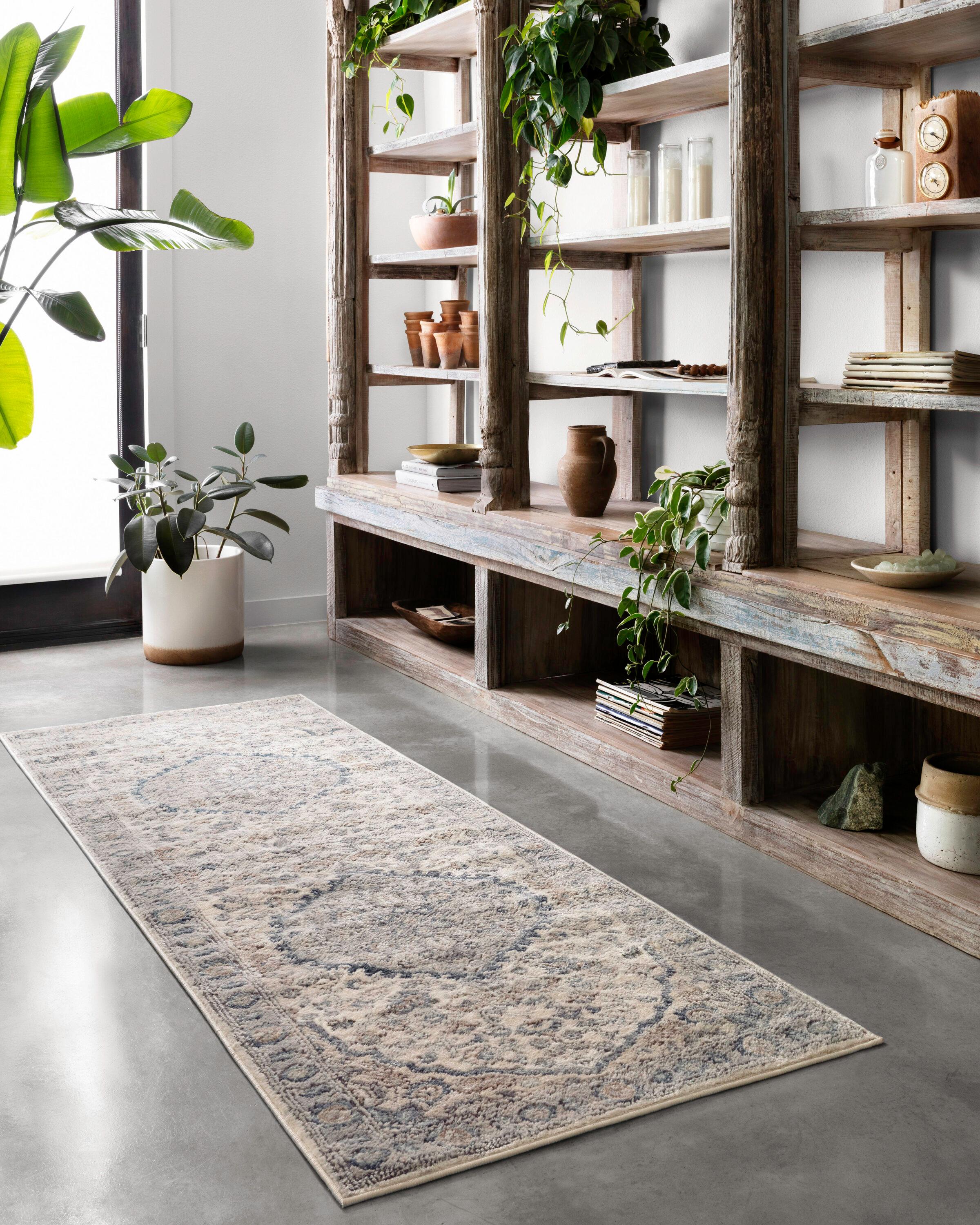 Loloi Teagan Natural / Lt. Grey 2'-8" x 10'-6" Runner Rug