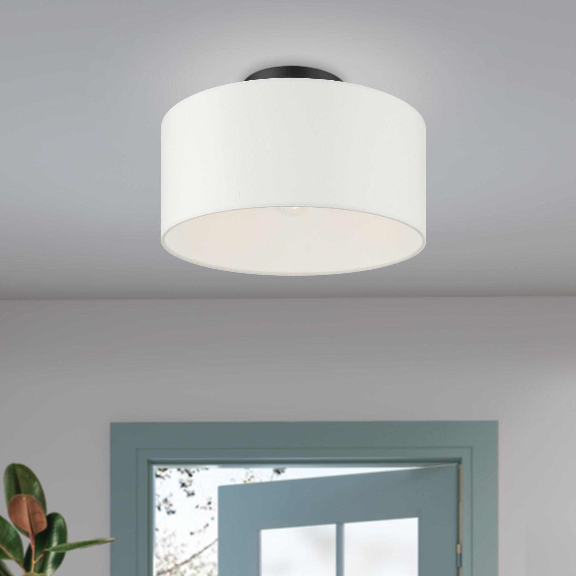 Livex Lighting Meridian 1 - Light Semi-Flush Mount in  Black