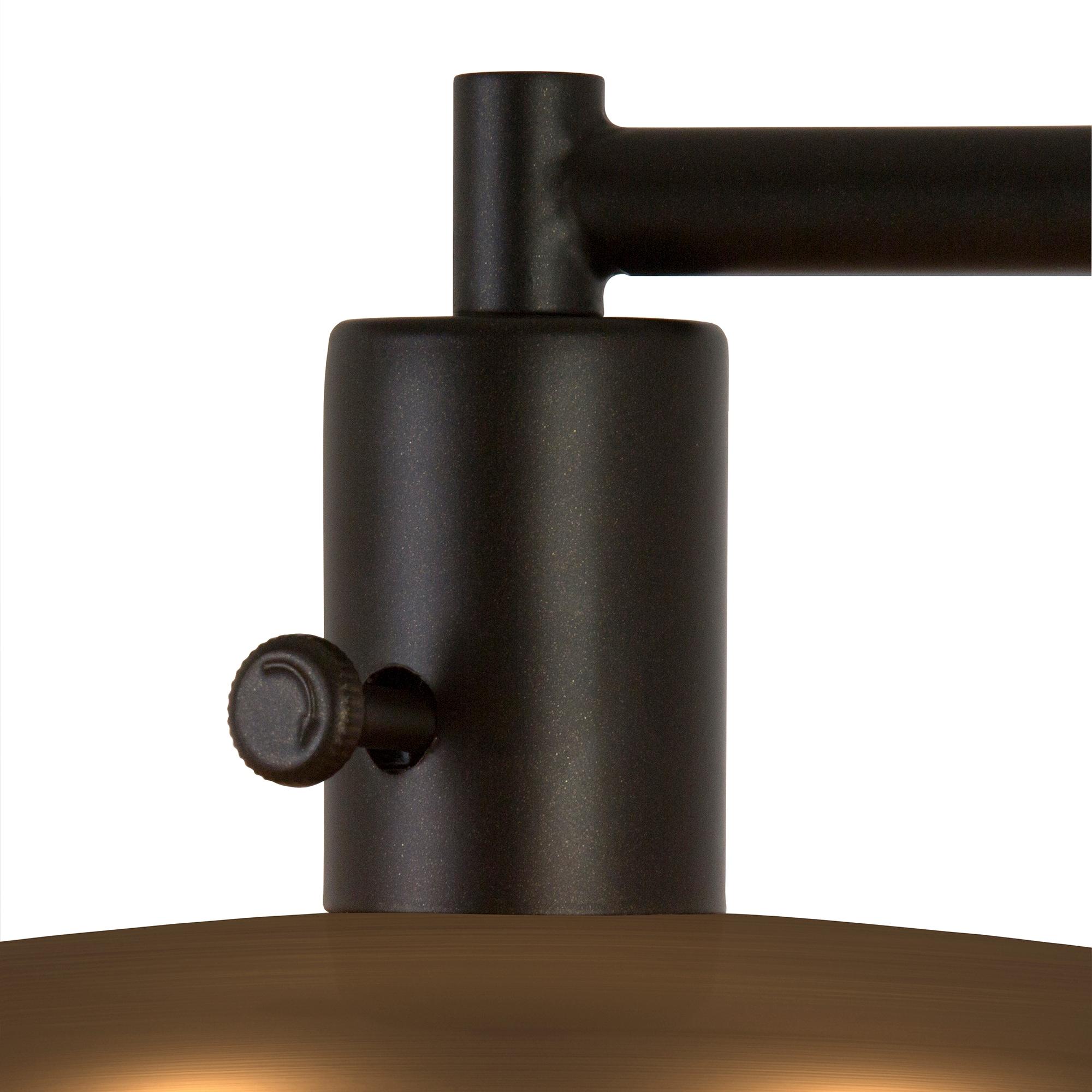 Evelyn&Zoe Mid-Century Modern Metal Table Lamp with Brass Shade