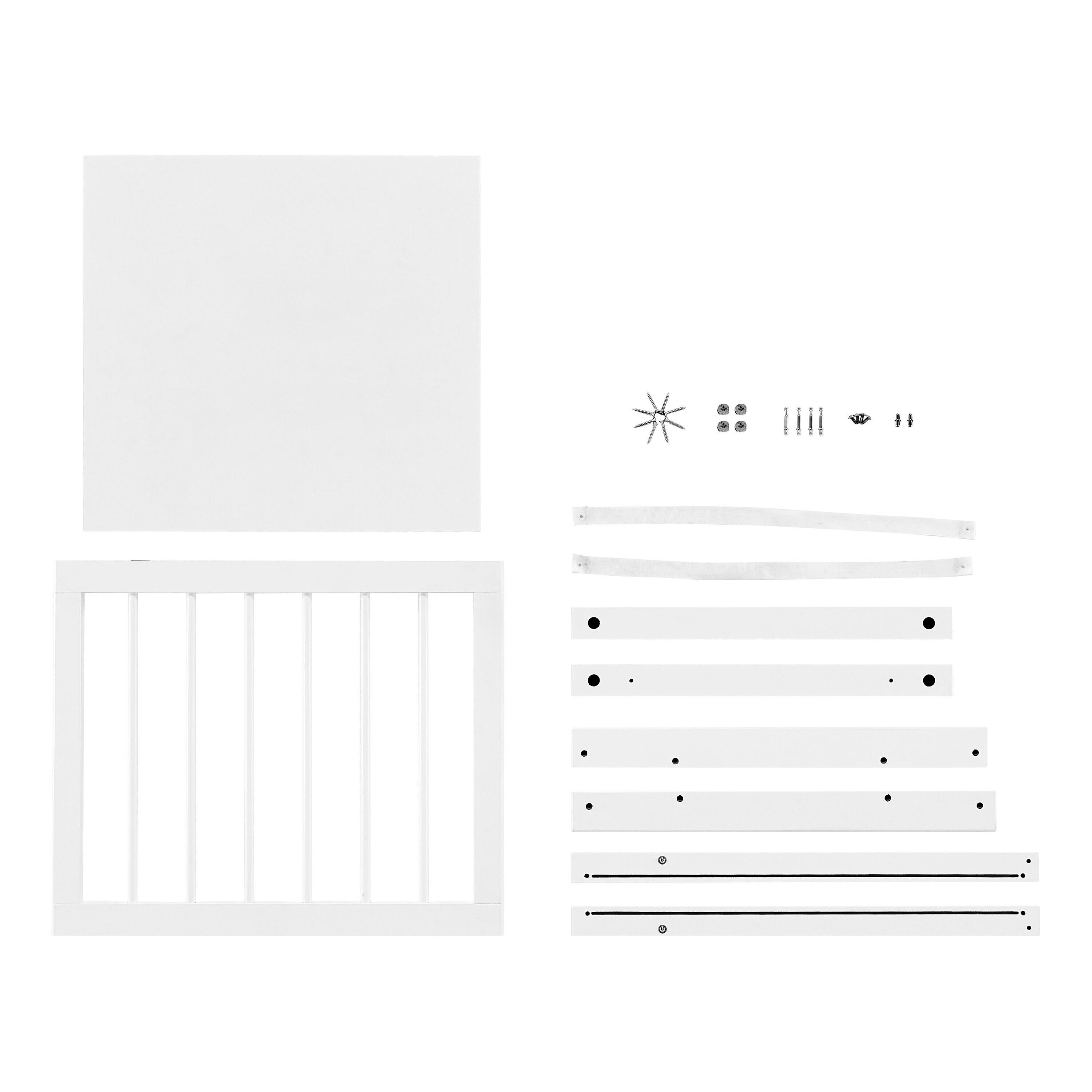 6 Slotted Folding Wall Mounted Laundry Drying Rack White - Danya B.