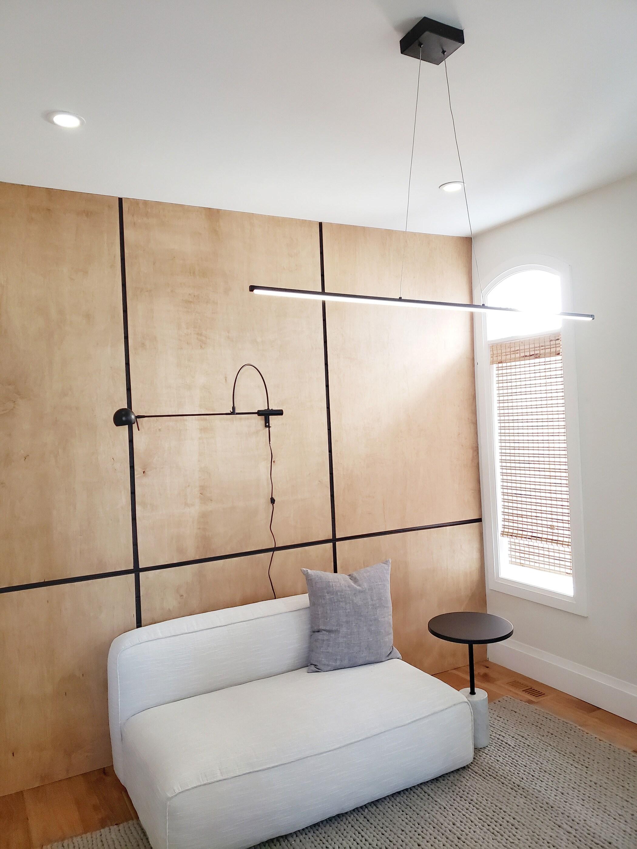Dainolite ARY-4830LEDHP-MB 30W Led Horizontal Pendant Matte Black with White Acrylic Diffuser