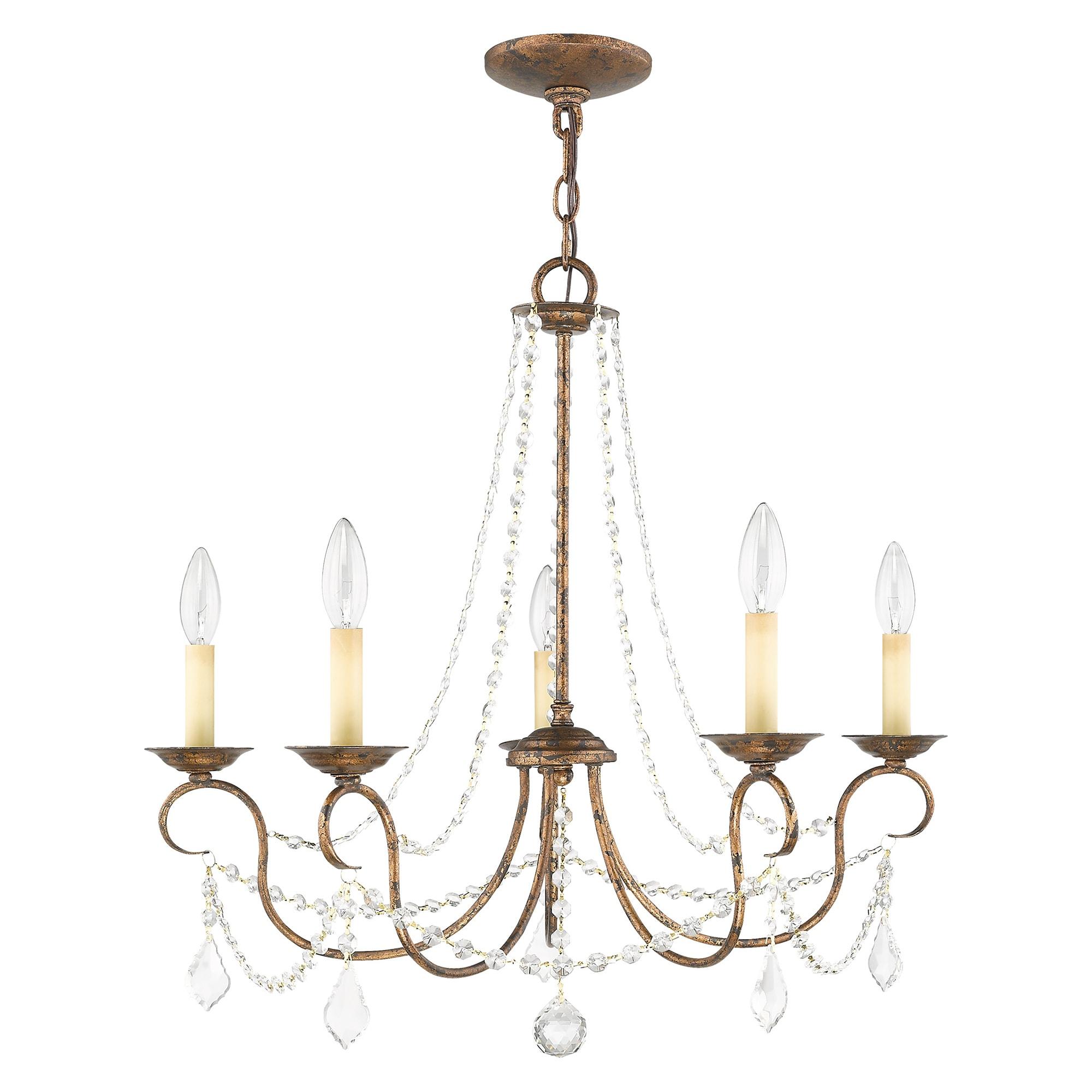 Livex Lighting Pennington 5 - Light Chandelier in  Hand Applied Venetian Golden Bronze