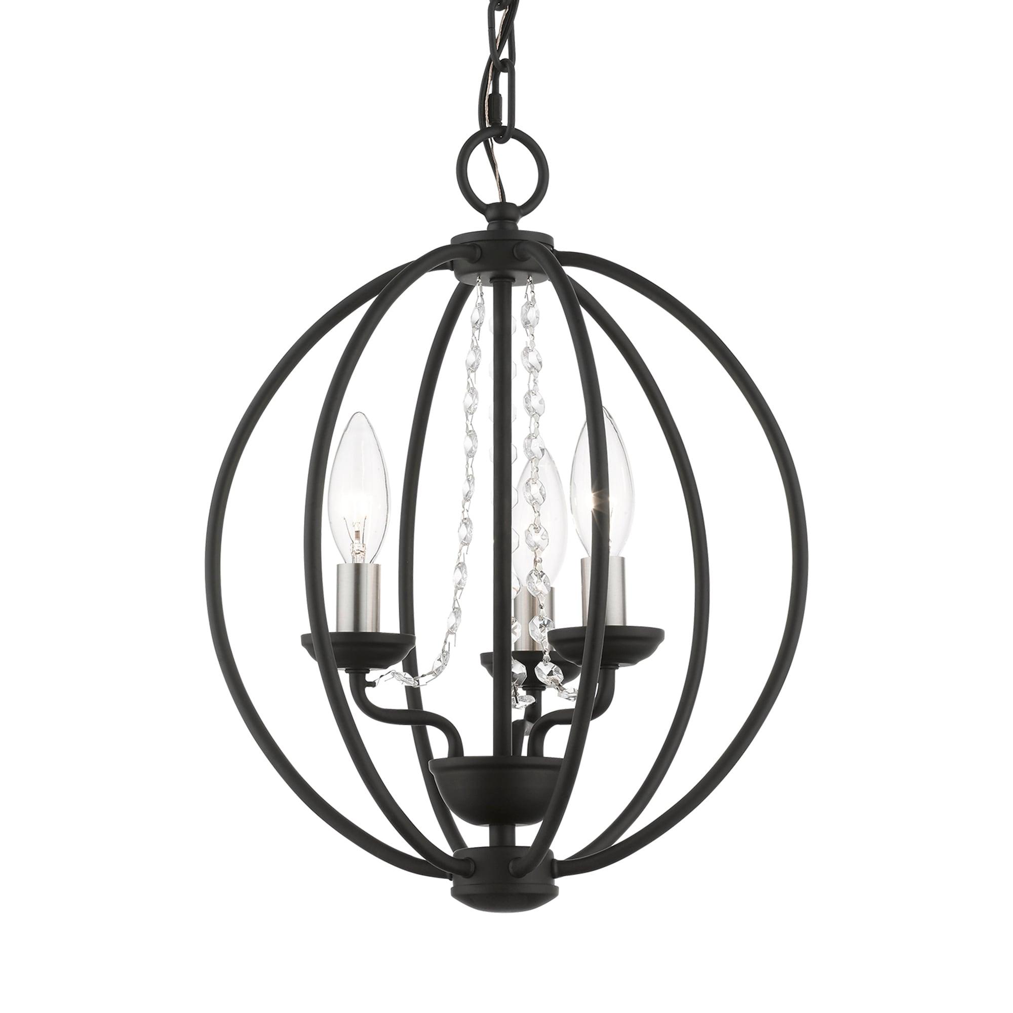 Livex Lighting Arabella 3 - Light Chandelier in  Black/Brushed Nickel