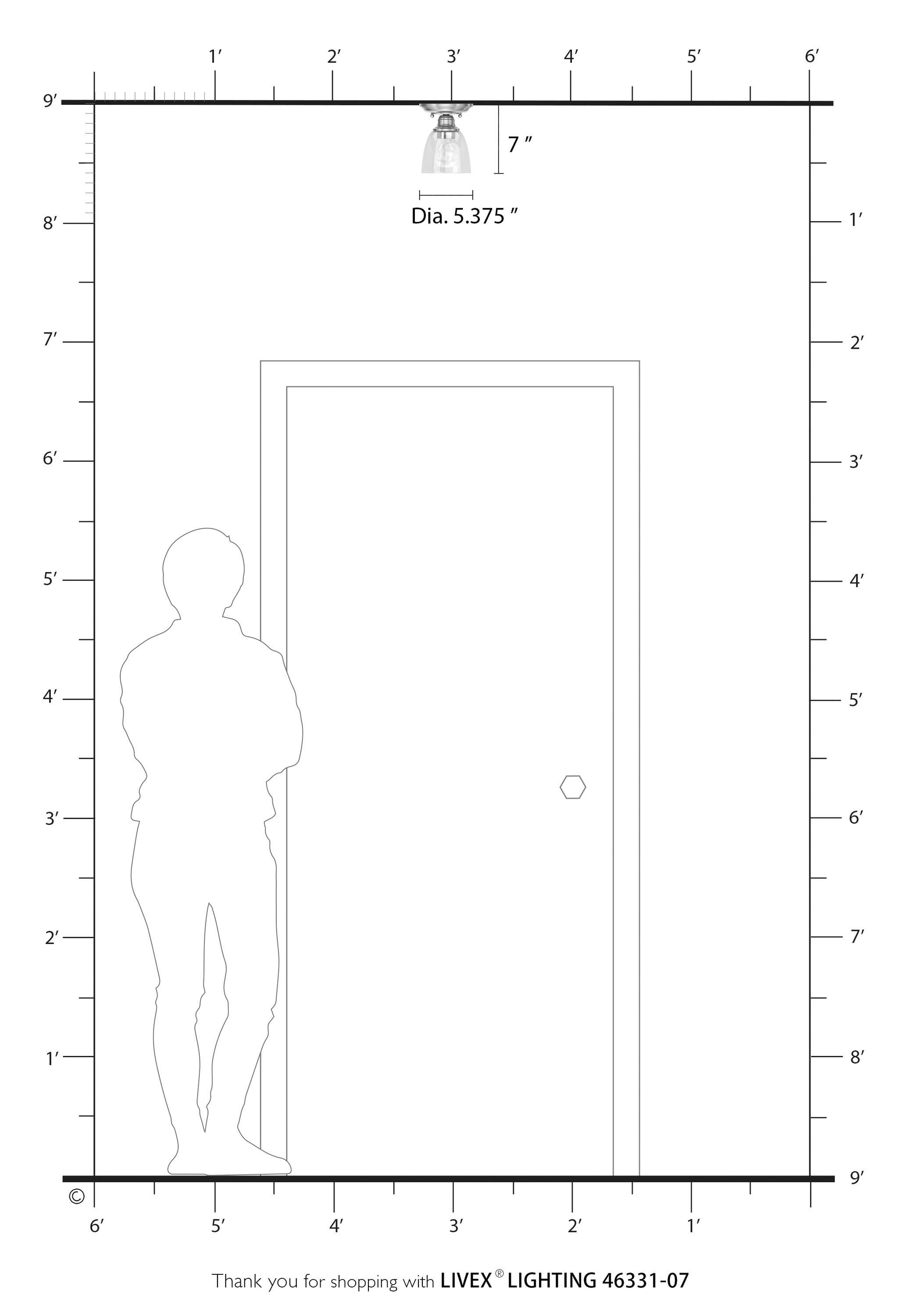 Livex Lighting Montgomery 1 - Light Flush Mount in  Bronze