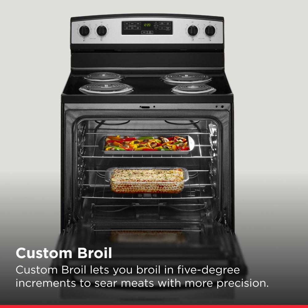 Amana 30-inch 4.8 cu ft Electric Range in Stainless Steel