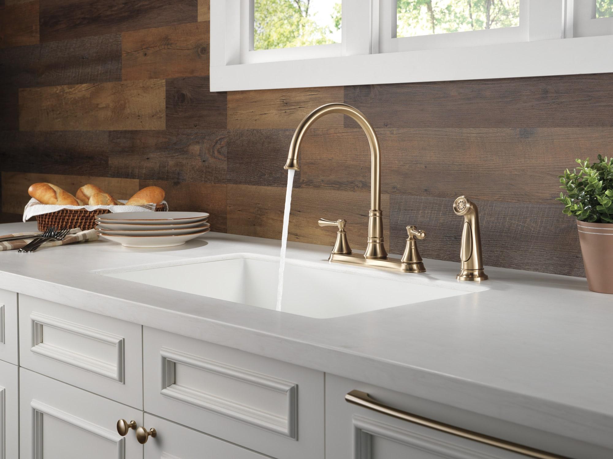 Cassidy Double Handle Kitchen Faucet with Side Spray