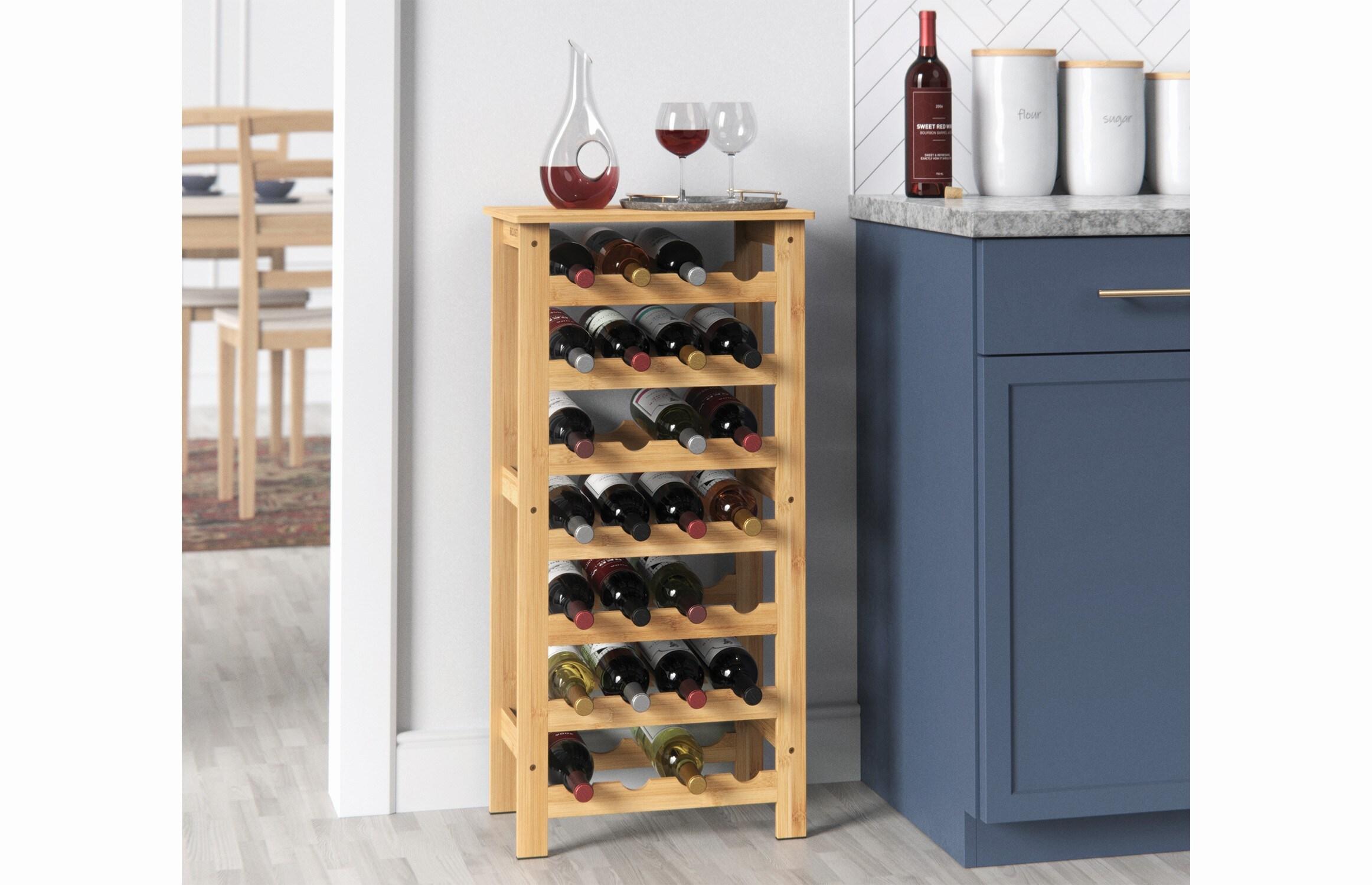 Bamboo 28 Bottle Wine Rack