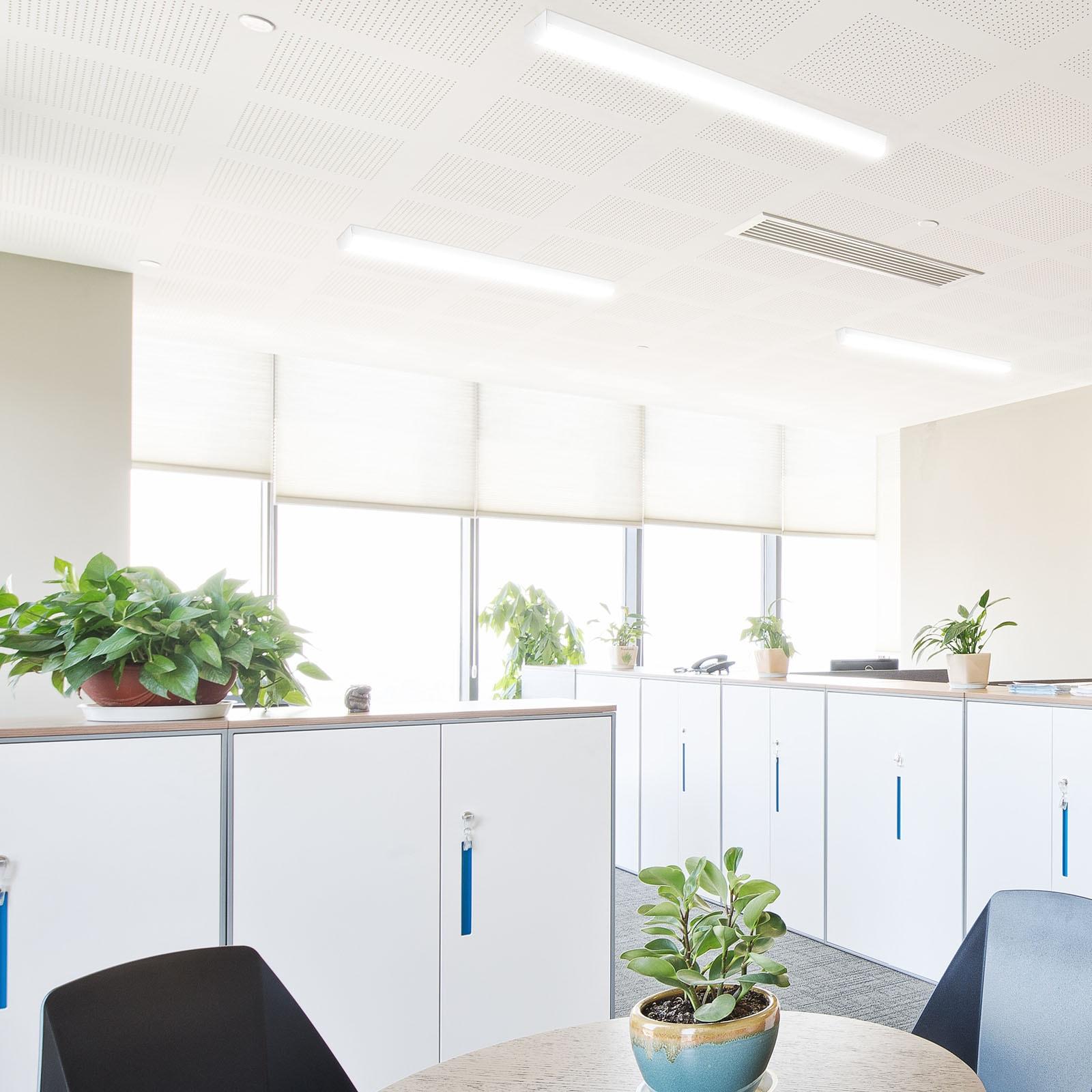 Luxrite 4FT LED Wraparound Light, 36/40/45W, 3 CCT, 4140/4600/5175 Lumens, Dimmable, 120-347V, Damp Rated, UL Certified