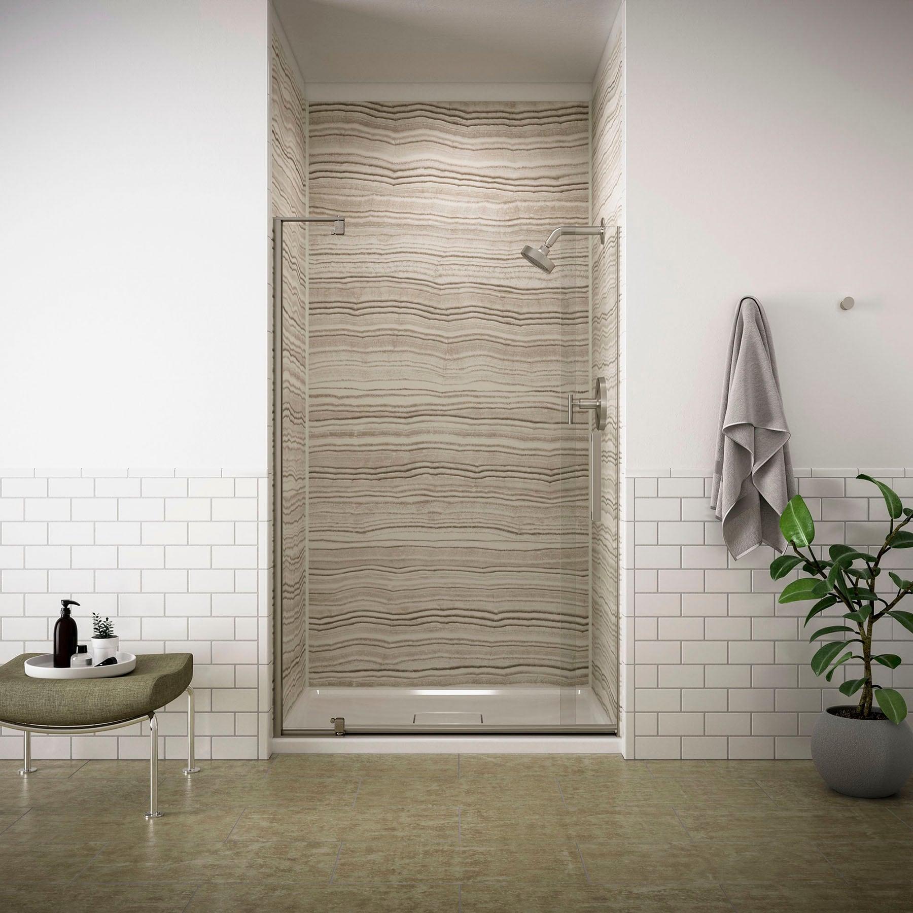 Revel 48'' x 70'' Pivot Shower Door with CleanCoat® Technology