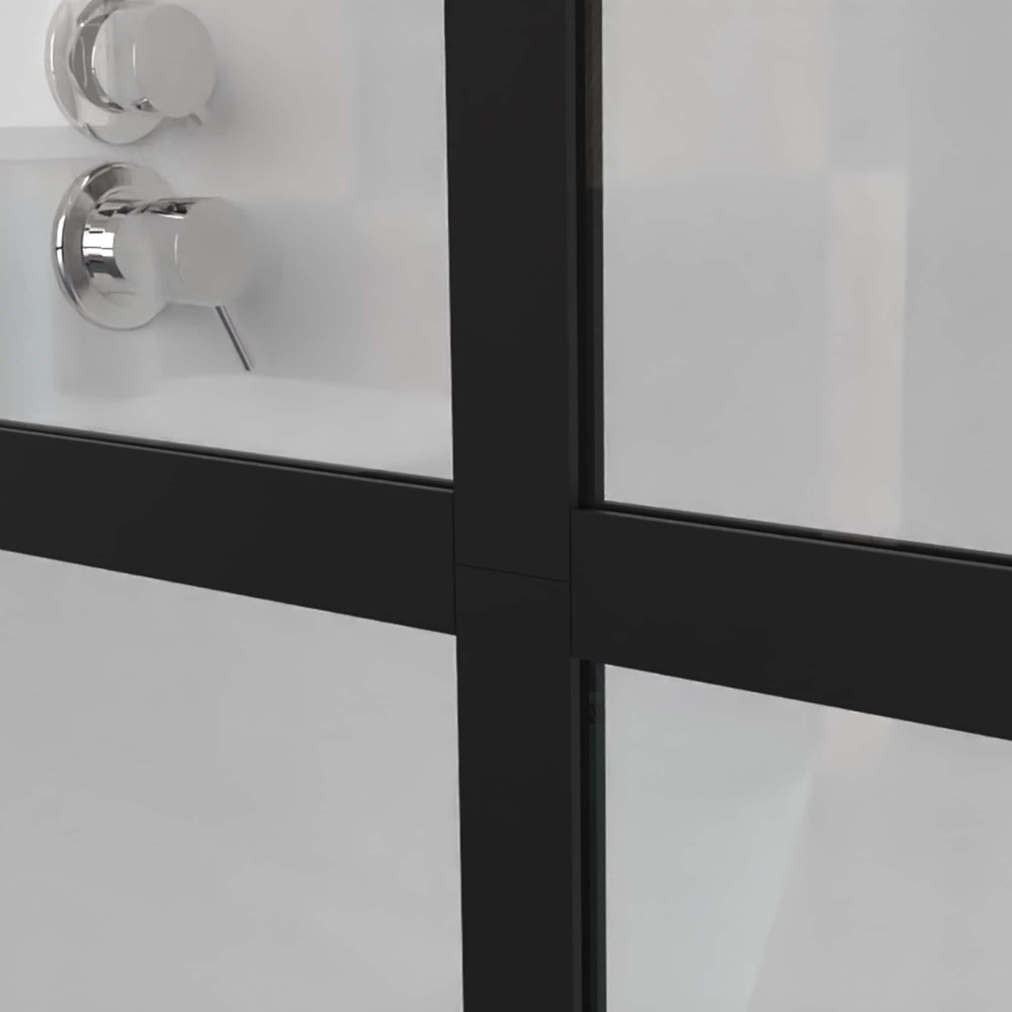 LIYU Goodyo 34" X 72" Shower Door Walk-in Black Finish LIYU-XX-W122346711