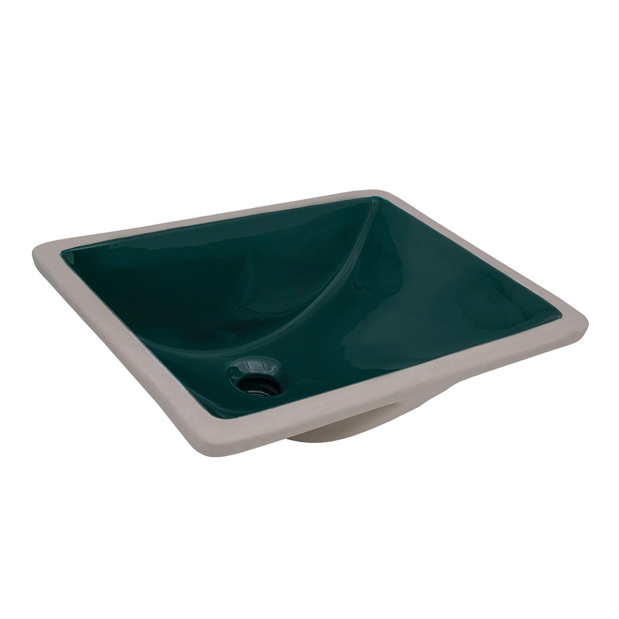 Ruvati 17 x 12 inch Undermount Bathroom Rectangular Porcelain Ceramic Sink with Overflow