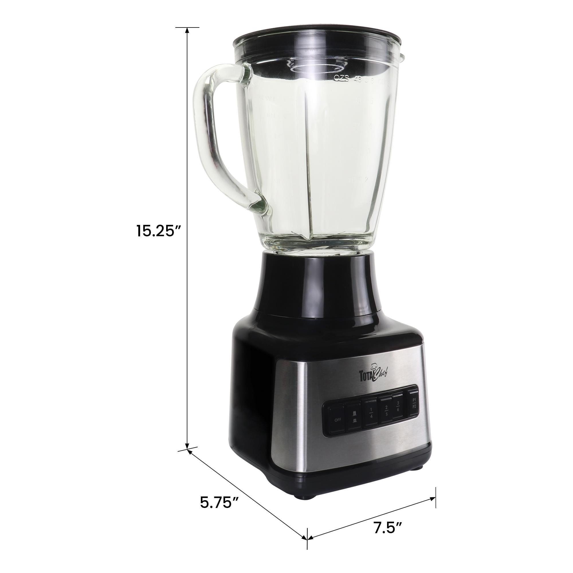 Total Chef Total Chef 51 Oz Countertop Blender with 6 Speed & 2 Pulse Options For Smoothies, Shakes, Ice and Dips