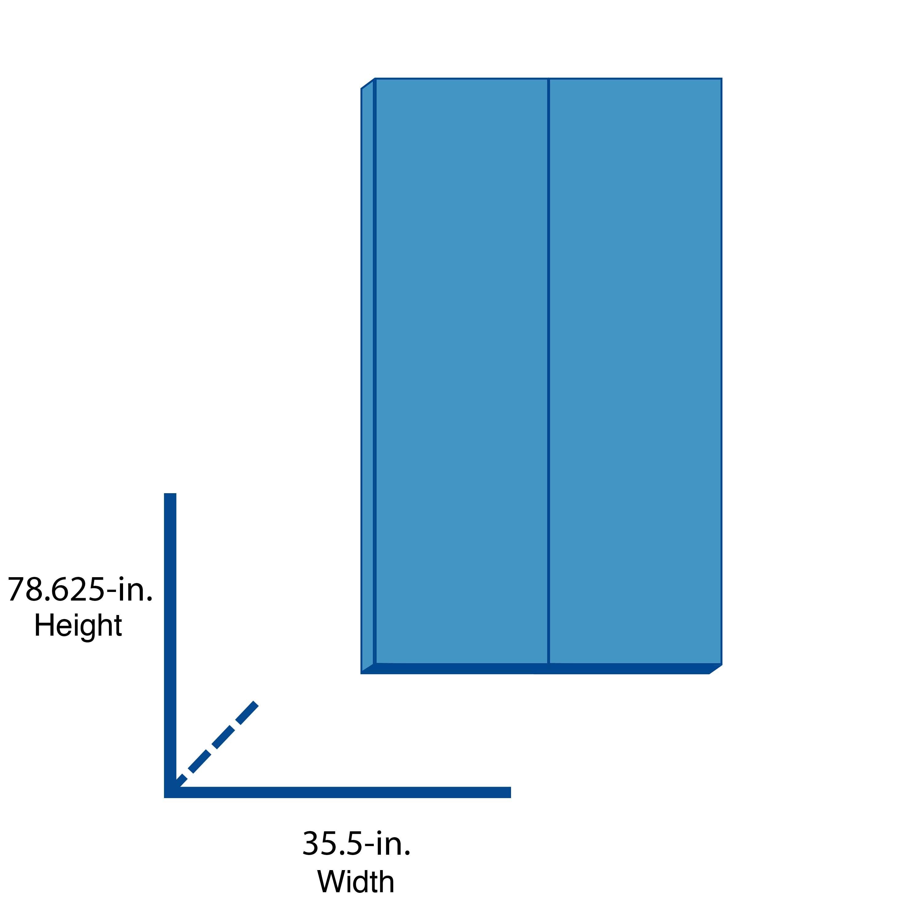 AWC Model 627 Traditional Divided Frosted Glass Bifold Door fits 36"w x 80"h Unfinished Pine