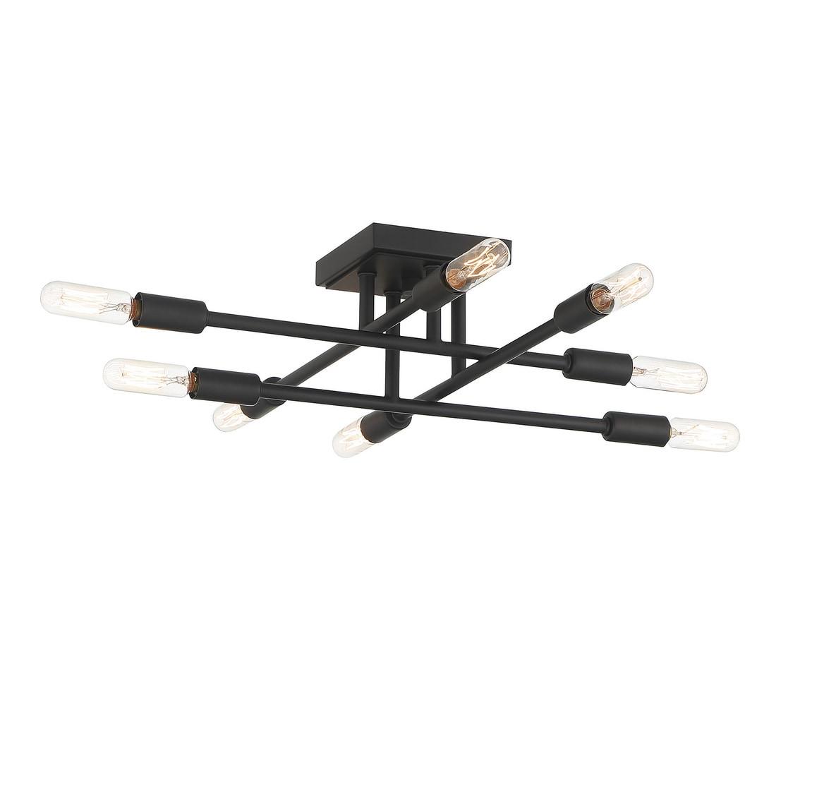Savoy House Lyrique 8 - Light Semi-Flush Mount in  Matte Black