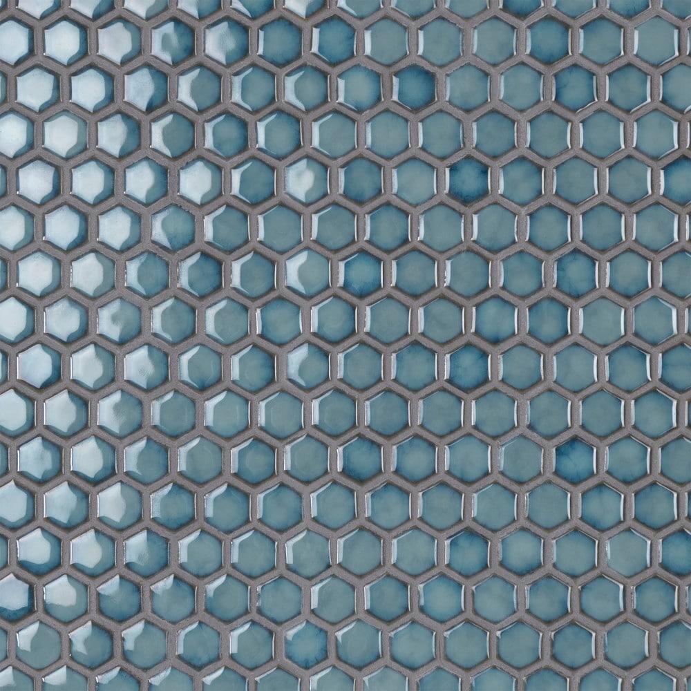 Hudson 1" Hex 11-7/8 " x 13-1/4 " Porcelain Mosaic Floor and Wall Tile