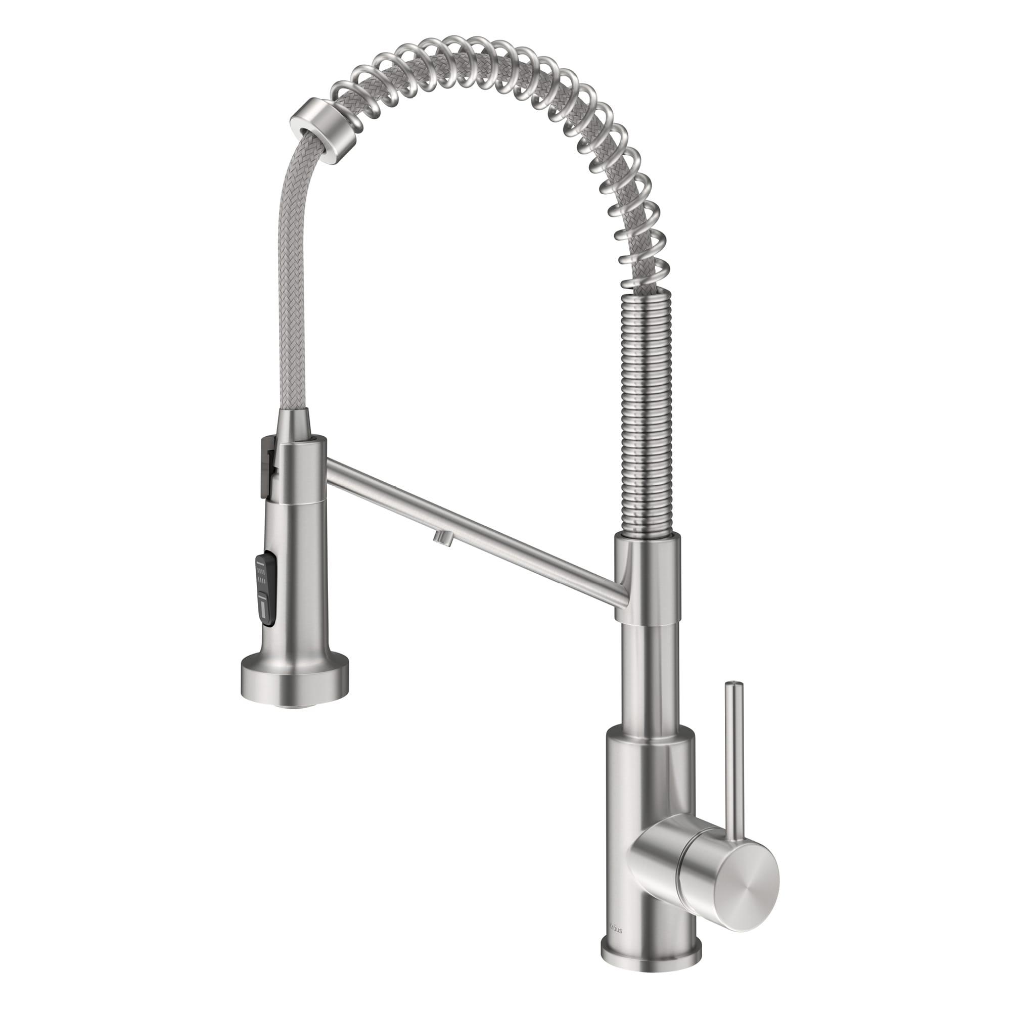 KRAUS Bolden 2-in-1 Commercial Style Pull-Down Single Handle Water Filter Kitchen Faucet for Reverse Osmosis or Water Filtration System in Spot Free Stainless Steel