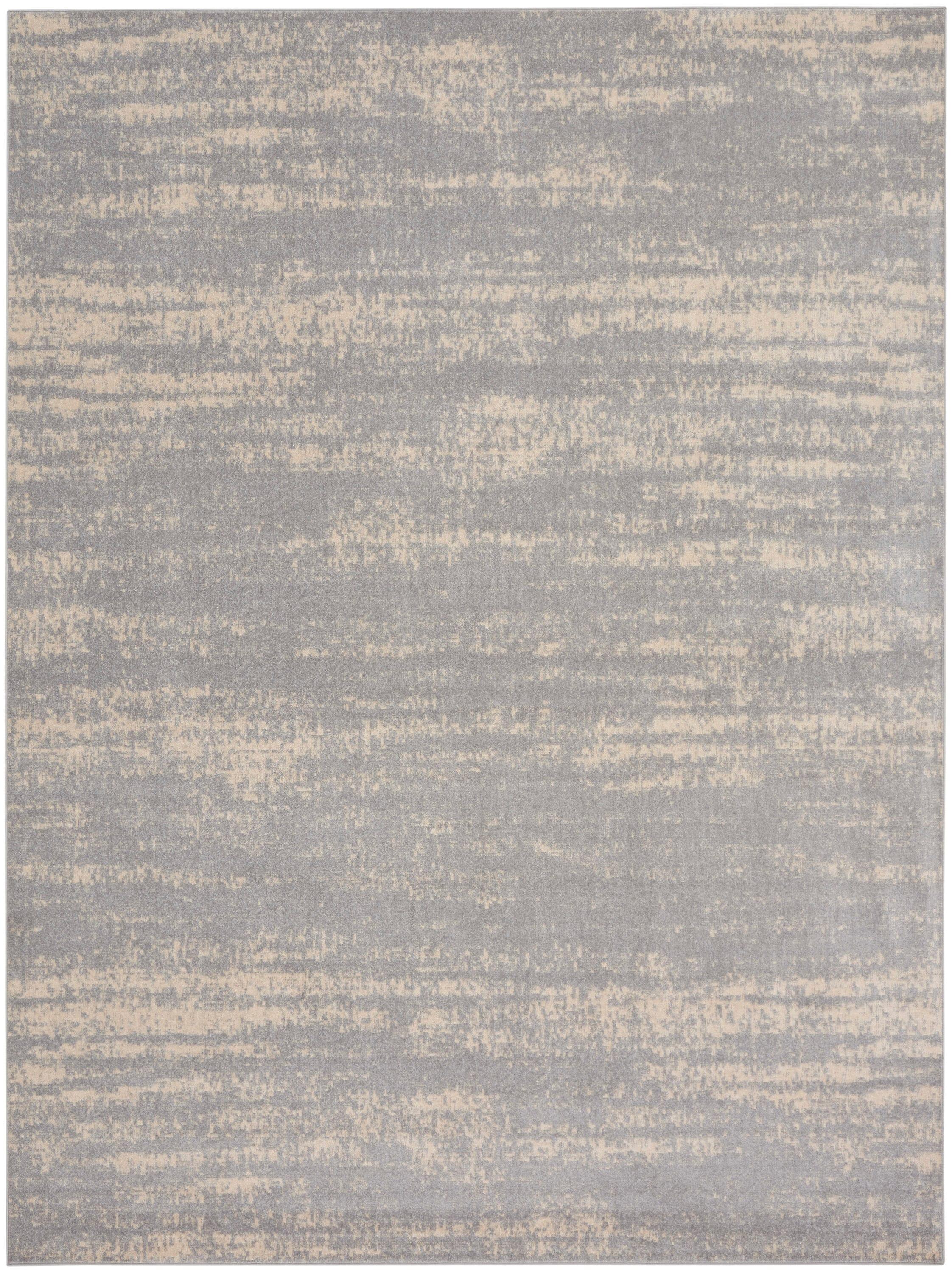Nourison Essentials 10' x 14' Grey/Beige Modern Indoor/Outdoor Rug