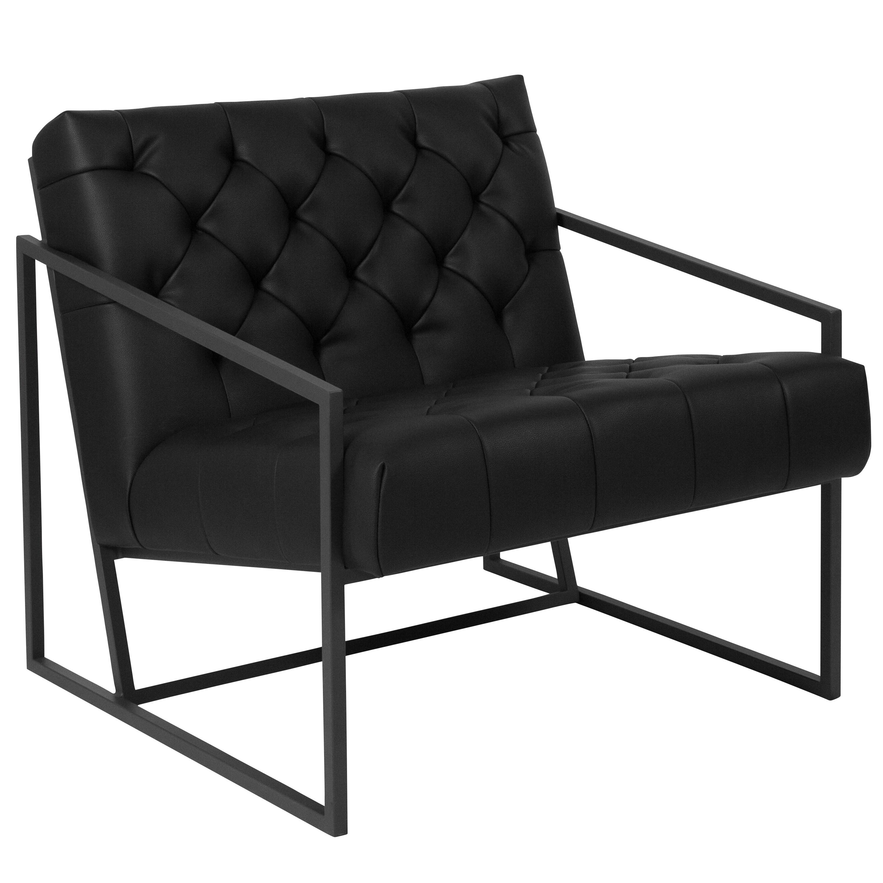 Flash Furniture Hercules Madison Bomber Jacket LeatherSoft Tufted Lounge Chair