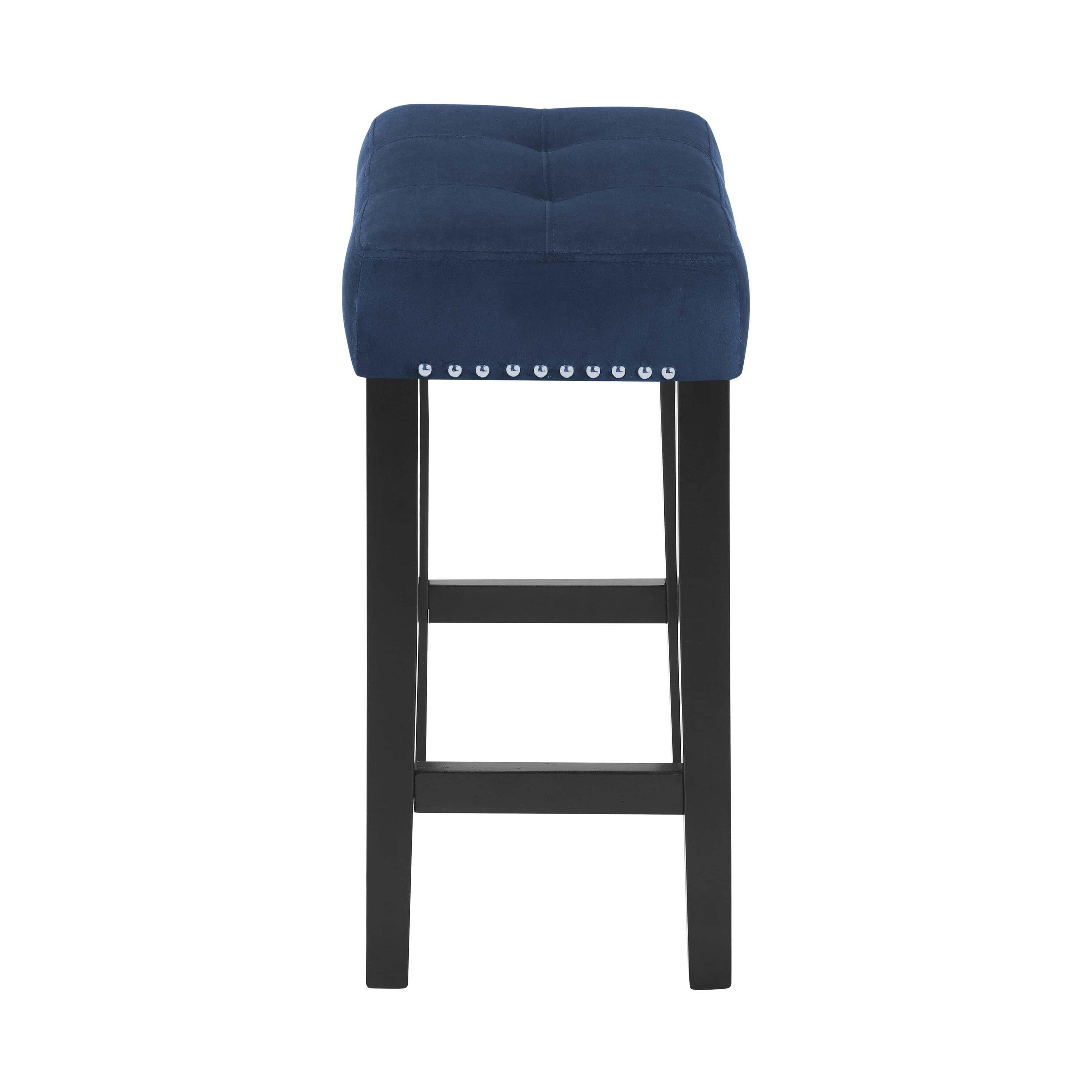 New Classic Furniture Celeste 4-Piece Faux Marble & Wood Bar Set in Blue