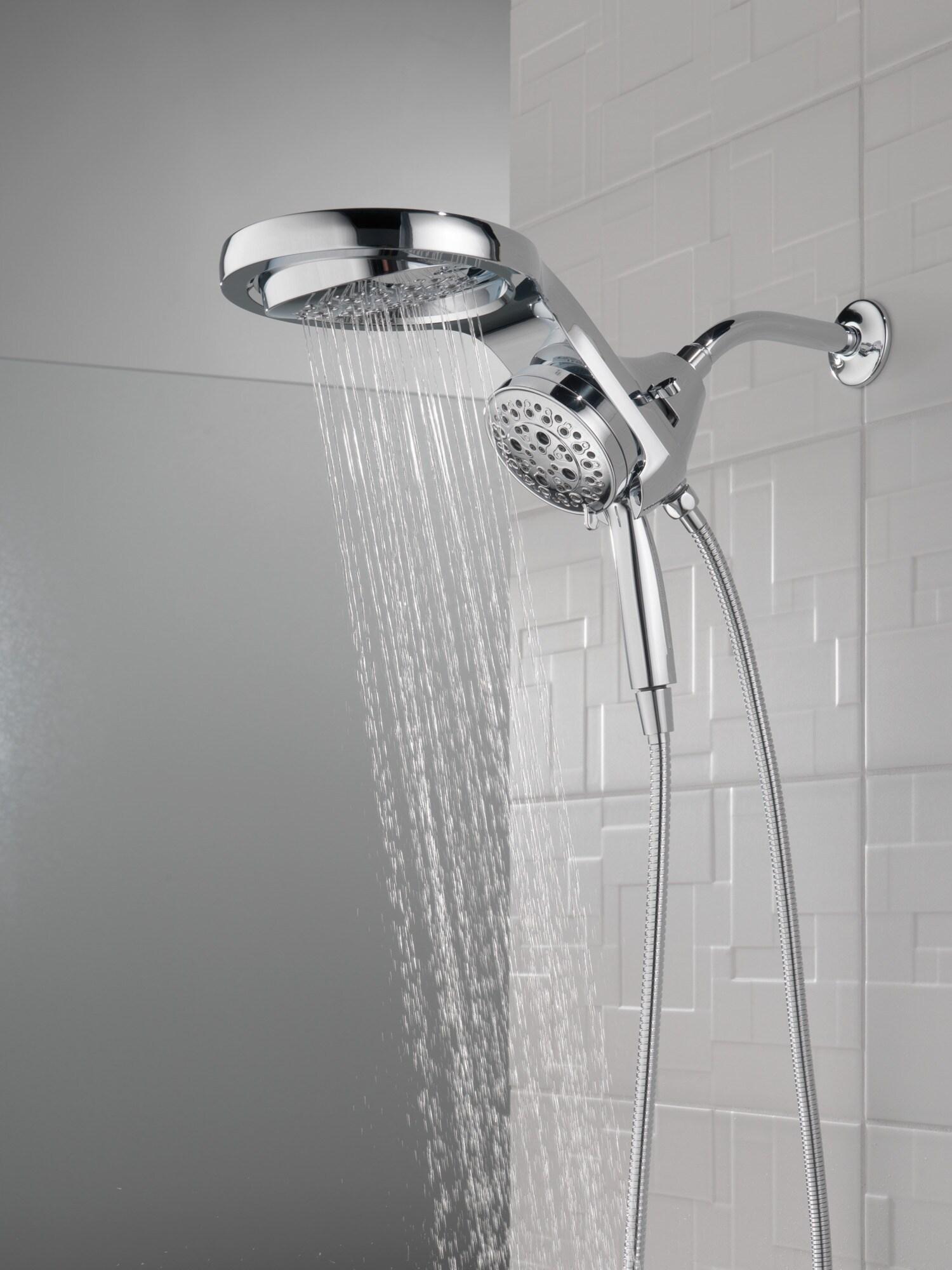 HydraChoice Hydrorain 5 Spray Dual Shower Head and Handheld Shower with H2Okinetic 1.75 GPM