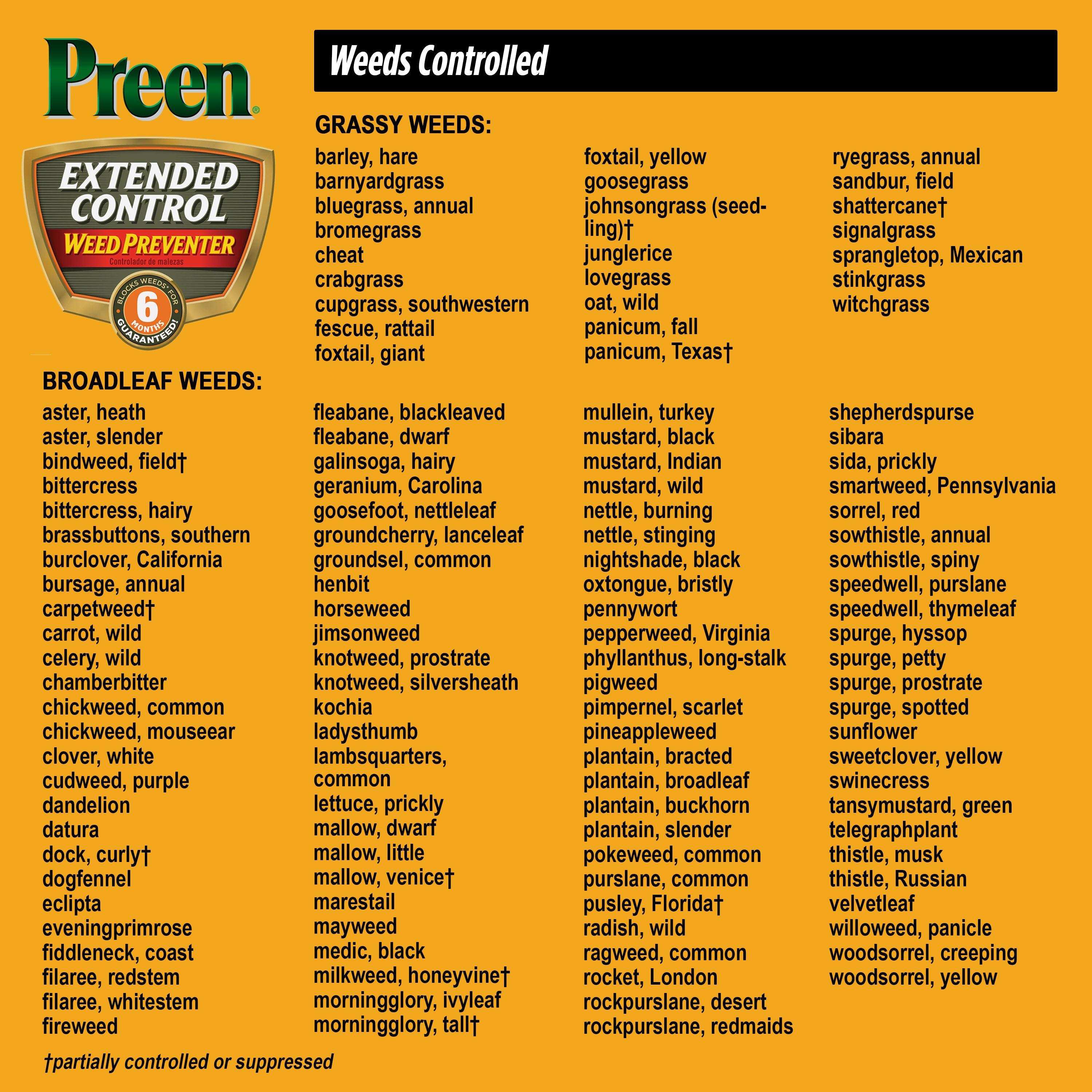 Preen Extended Control Weed Preventer - 10 lb. Bag - Covers 1,630 Sq. ft.