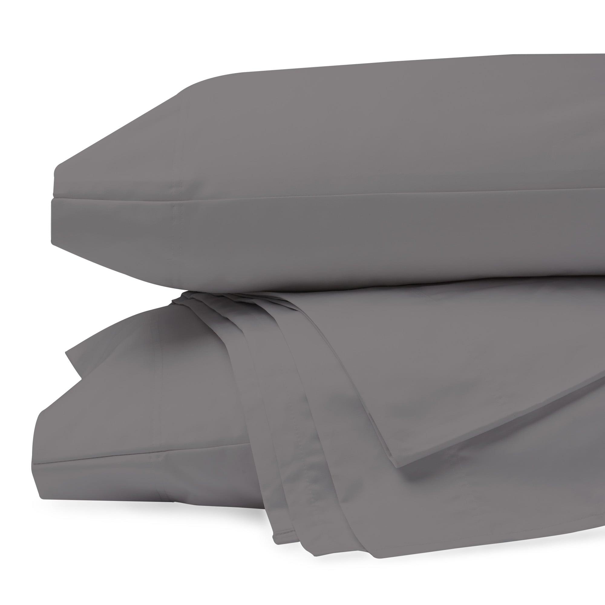 Full 300 Thread Count Organic Cotton Percale Sheet Set Dark Gray - Purity Home: Includes 1 Fitted, 1 Flat, 2 Pillowcases, OEKO-TEX Certified