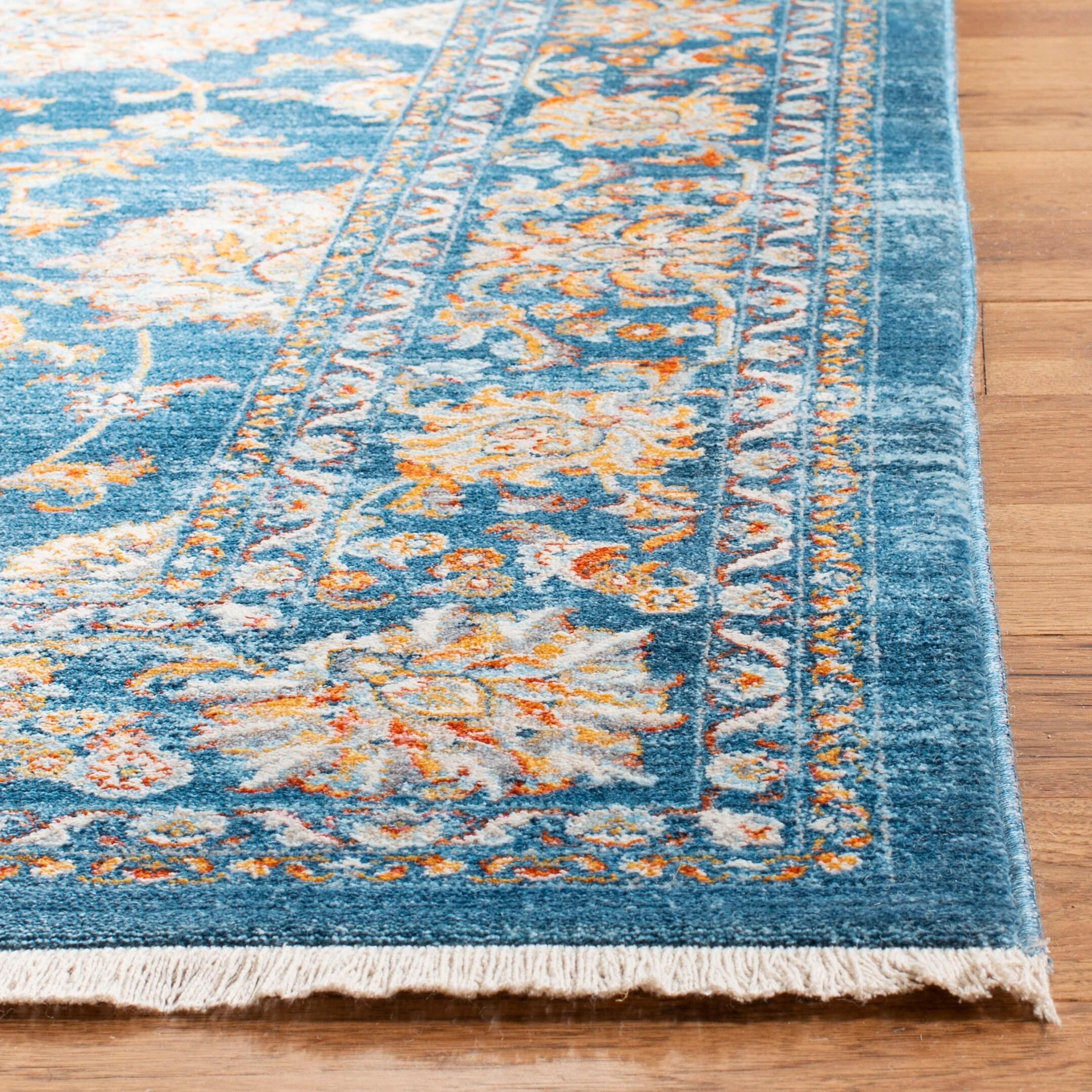 Vintage Persian VTP469 Power Loomed Indoor Runner Rug - Turquoise/Multi - 2'2"x10' - Safavieh