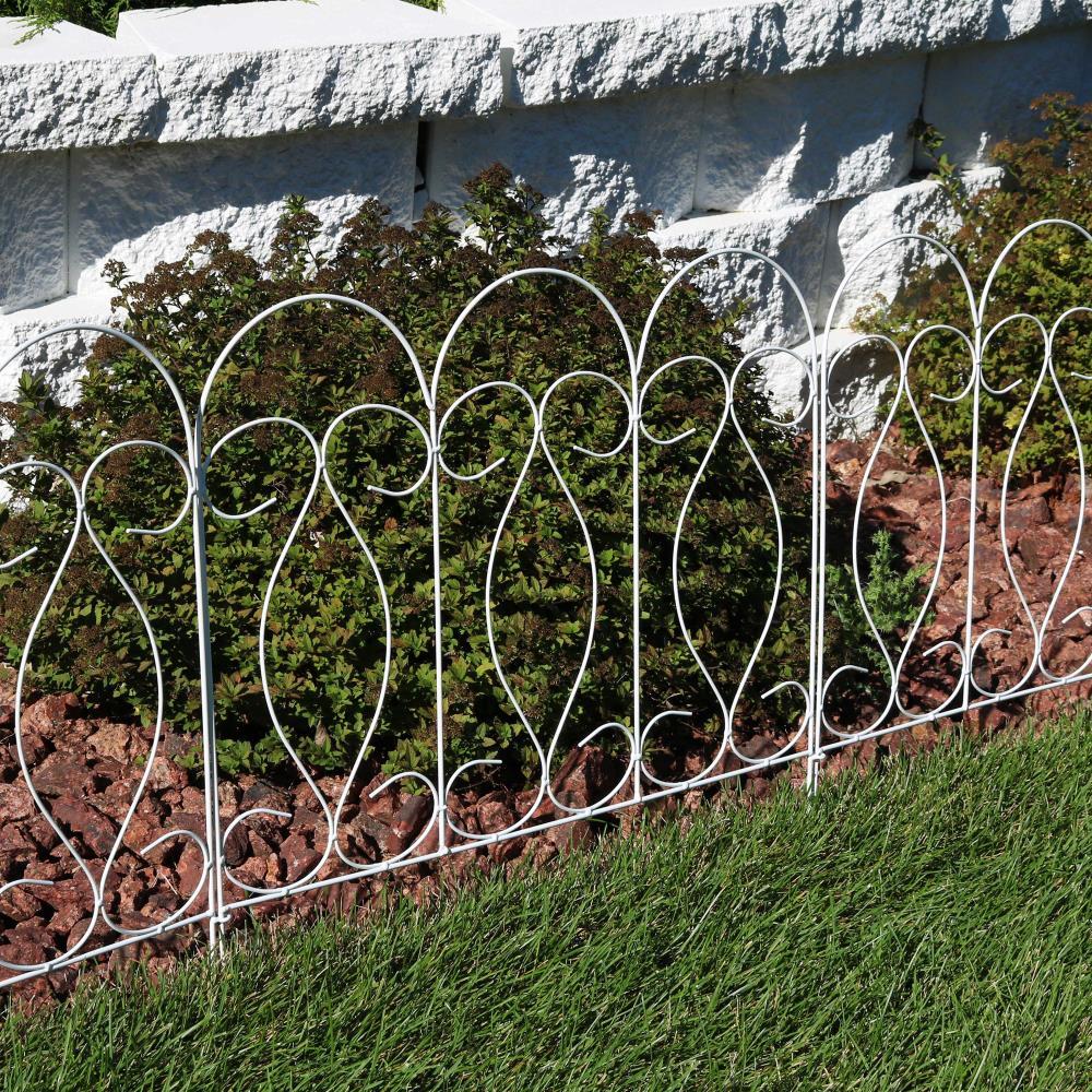 SunnyDaze Decor Traditional 24" x 24" Steel Decorative Garden Fence Panels (Set of 5)