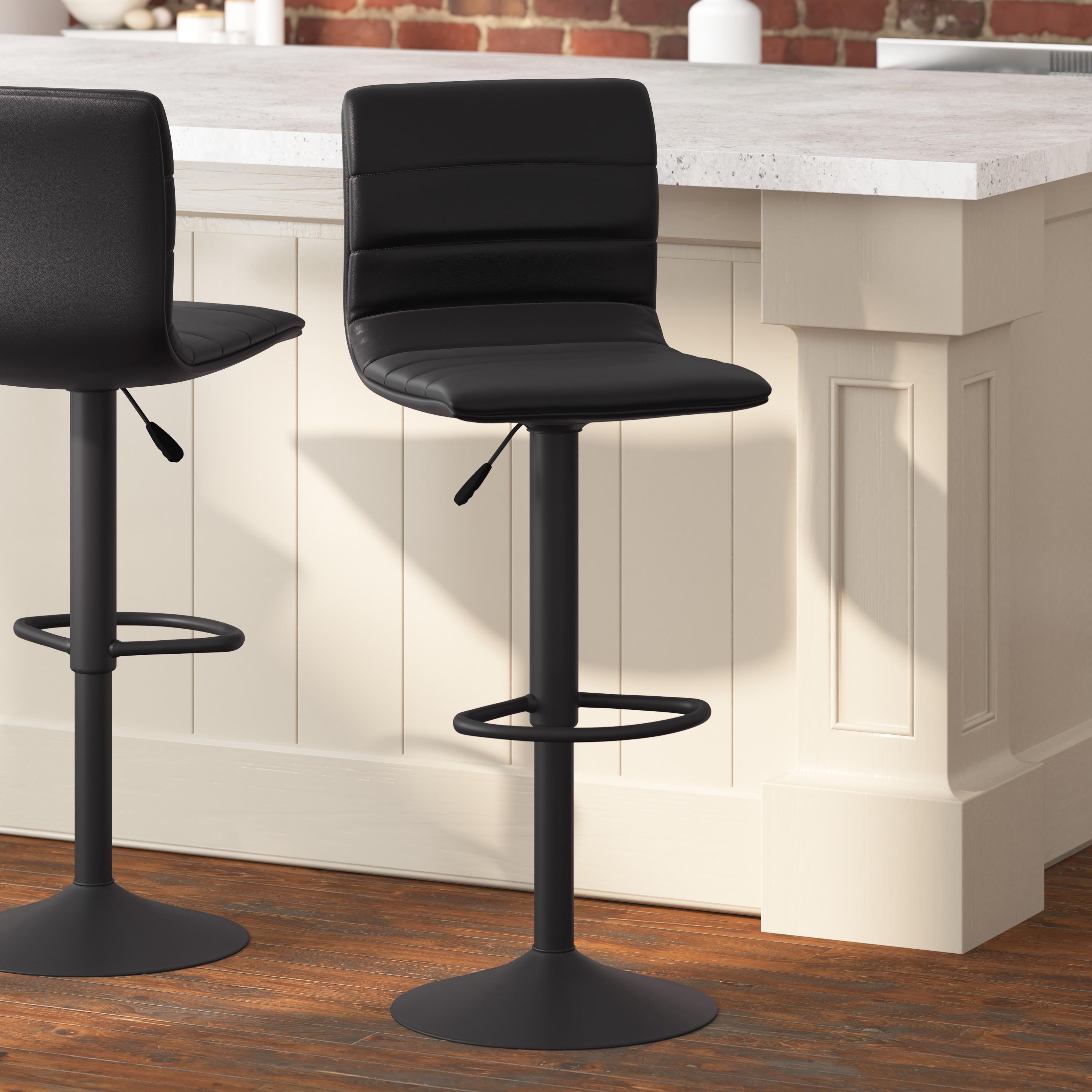 Rochester Swivel Upholstered Adjustable Height Counter Stool with Metal Frame