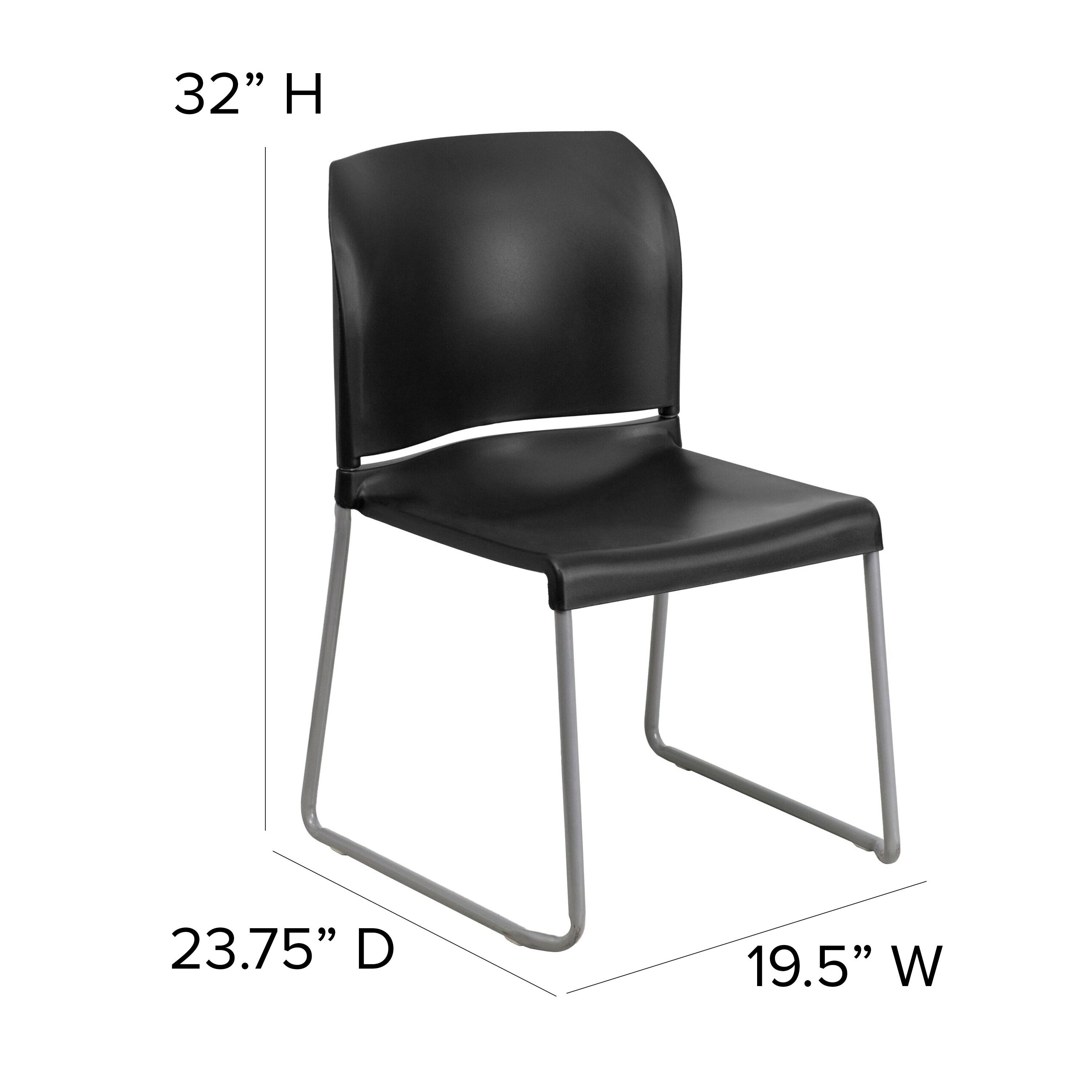 Flash Furniture Brielle Contoured Sled Base Stackable Waiting Room Chairs (Set of 5)