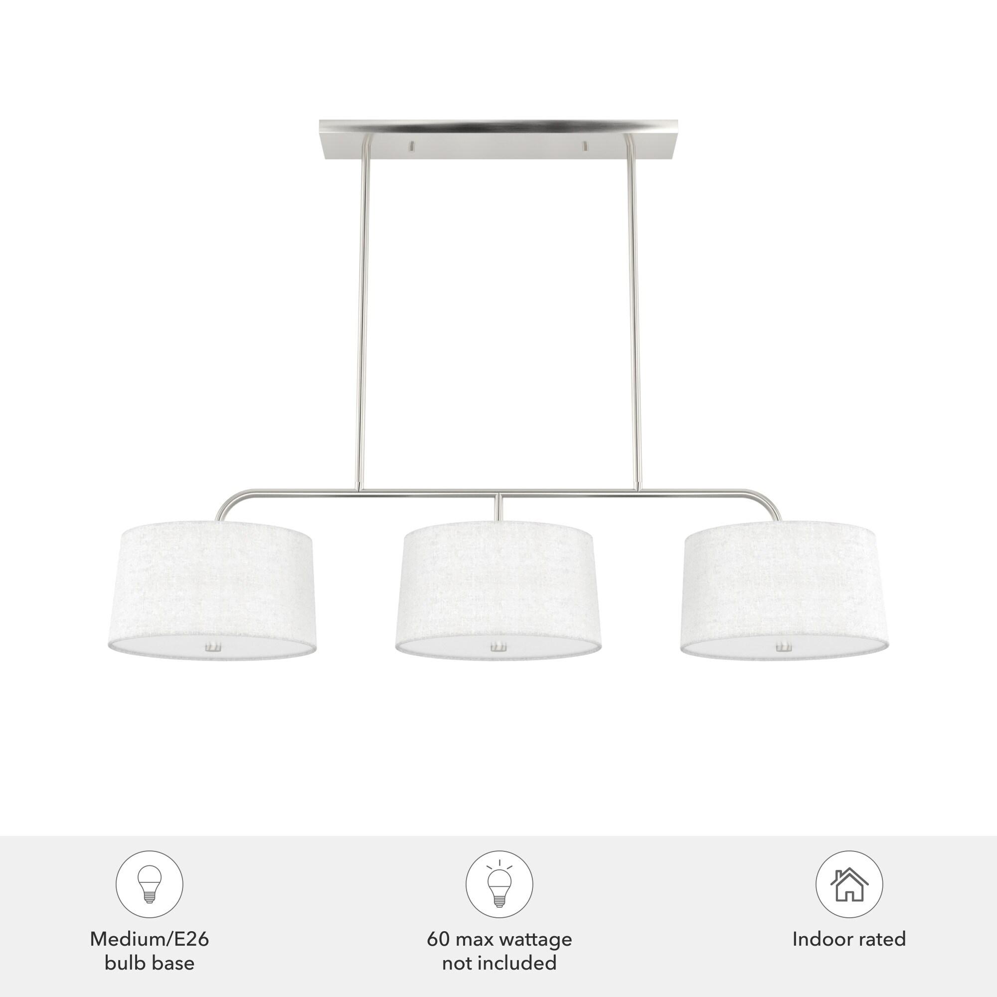 Cottage Hill 6 - Light Kitchen Island Shaded Linear Chandelier