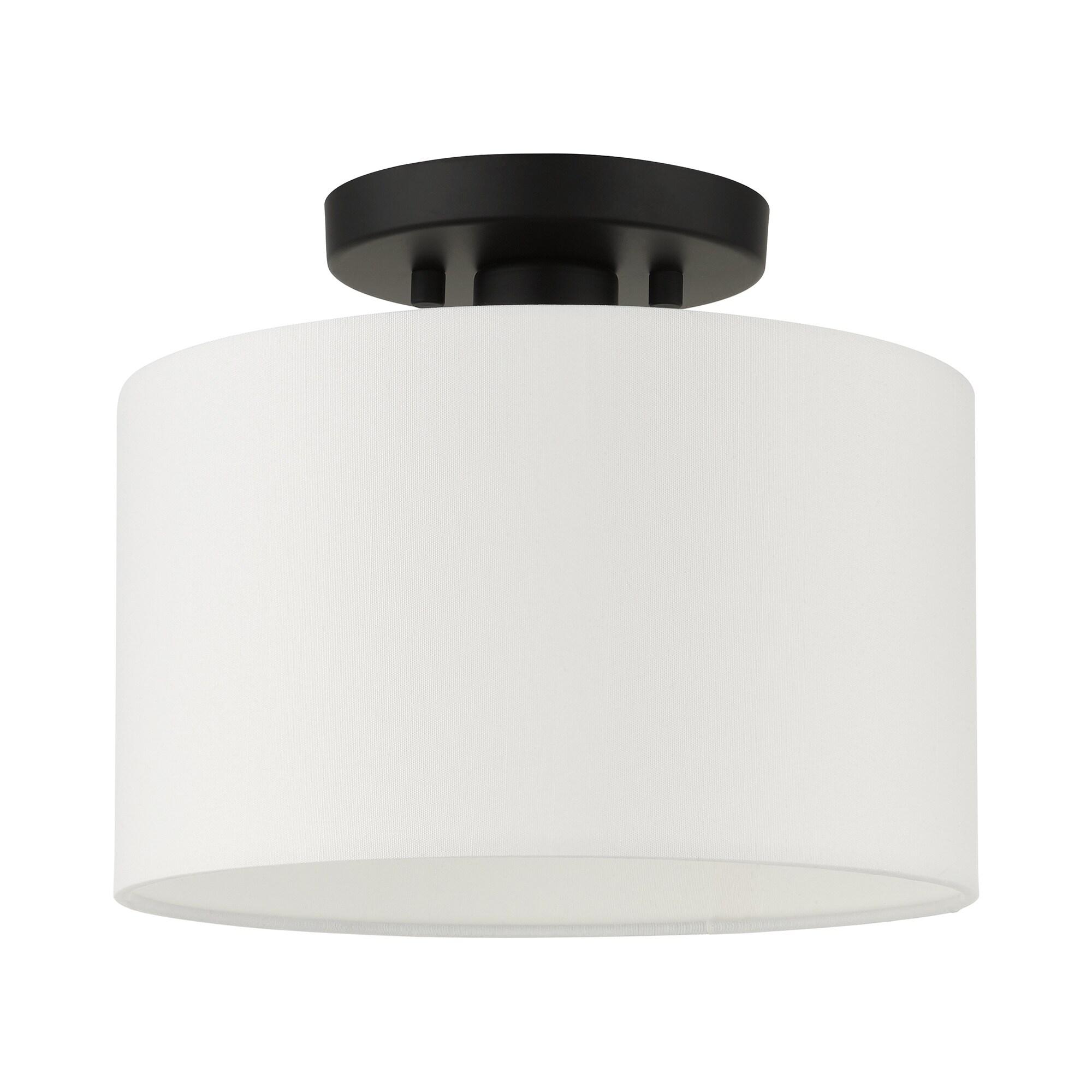 Livex Lighting Clark 1 - Light Semi-Flush Mount in  Black