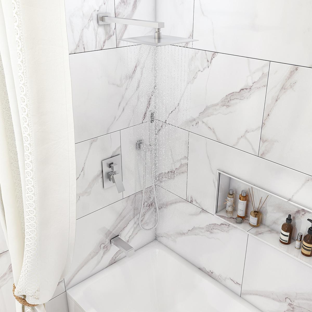 Calder Complete Shower System with Rough in-Valve