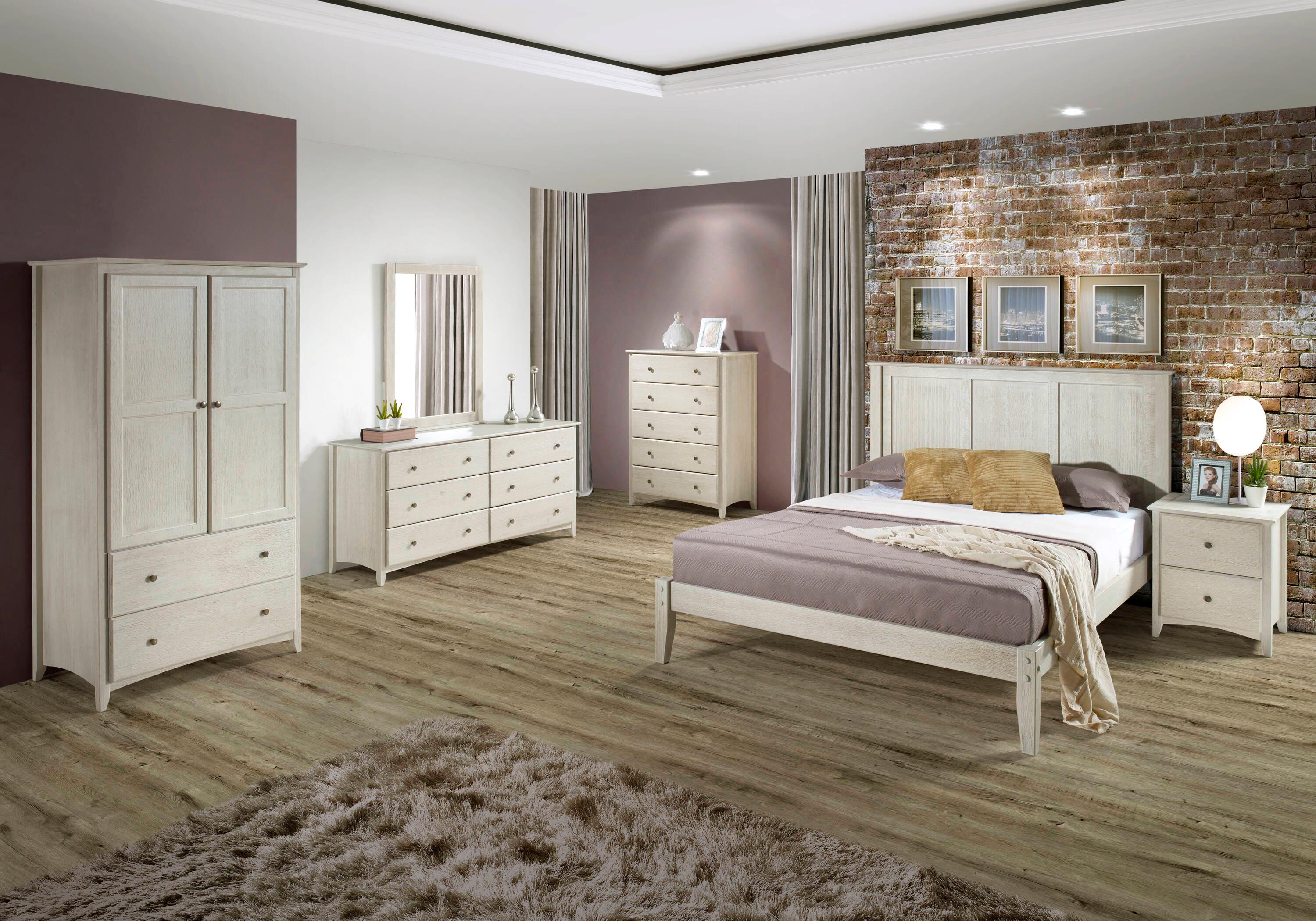 Camaflexi Shaker Style Solid Wood 5-Drawer Bedroom Chest in White