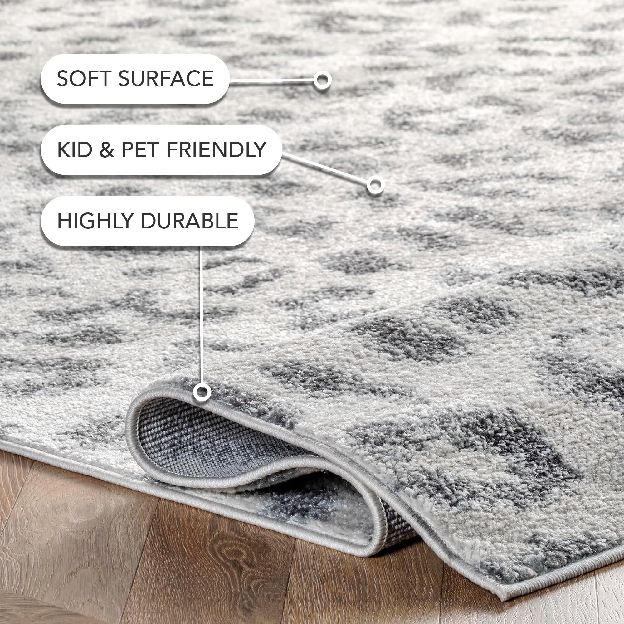 Nuloom Leopard Animal Print 10x14 Indoor Area Rug for Living Room Bedroom Dining Room Kitchen, Grey/Off White