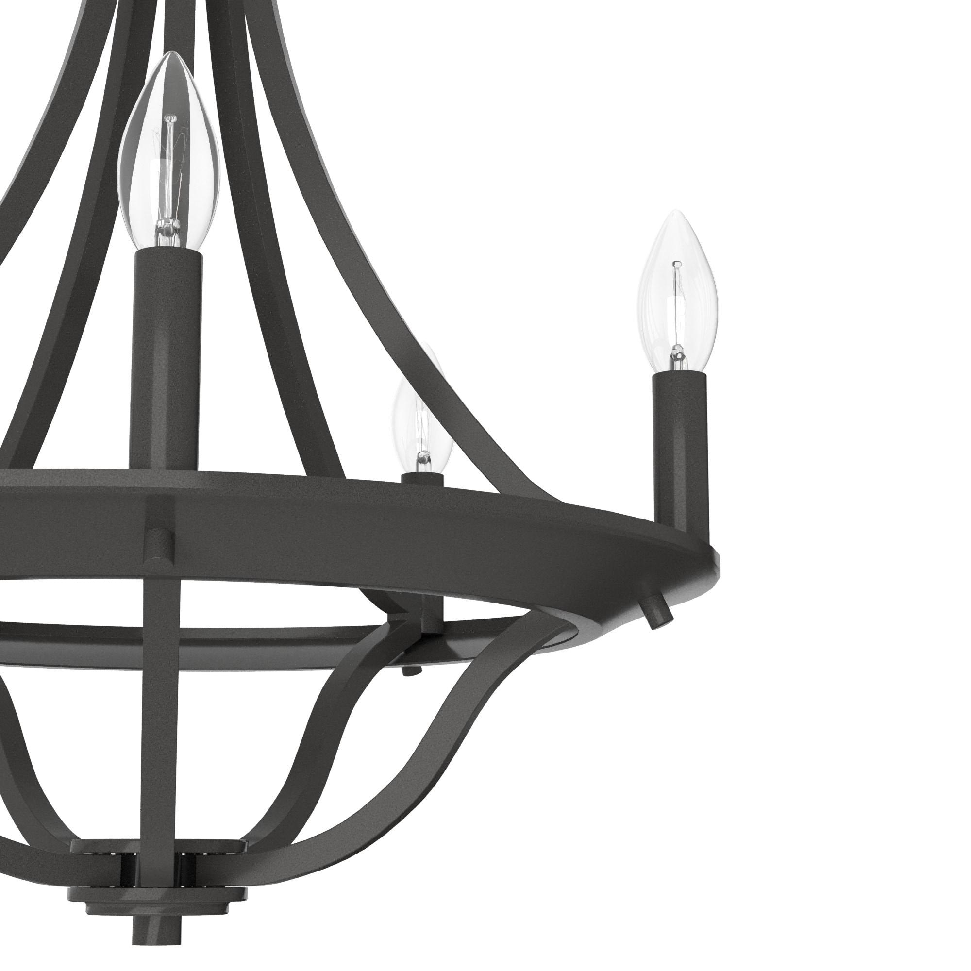 Perch Point 5 Light Candle Style Wagon Wheel Chandelier