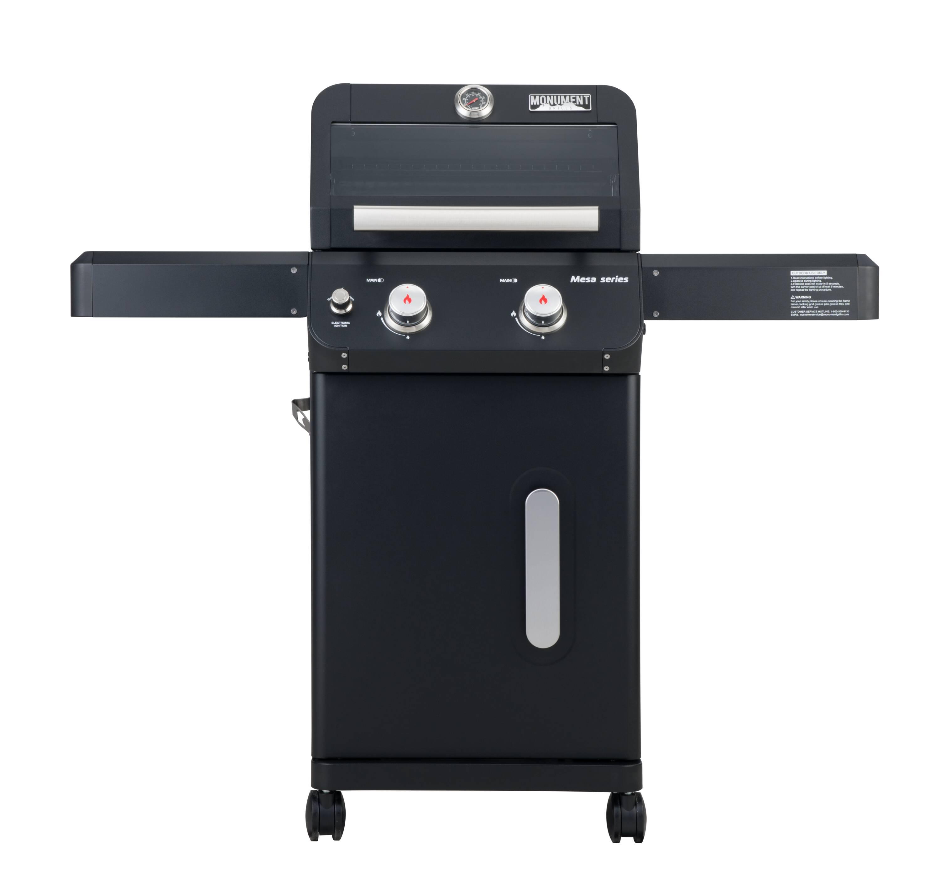 Monument Grills Mesa Series 2-Burner Free Standing Stailless Liquid Propane 24000 BTU Gas Grill with Cabinet