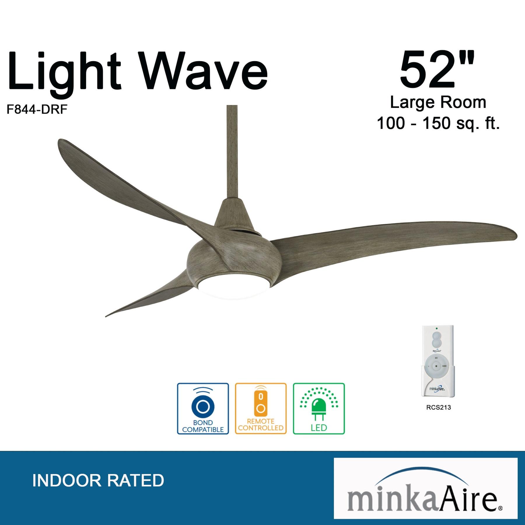 52" 3 - Blade LED Propeller Ceiling Fan with Remote Control and Light Kit Included