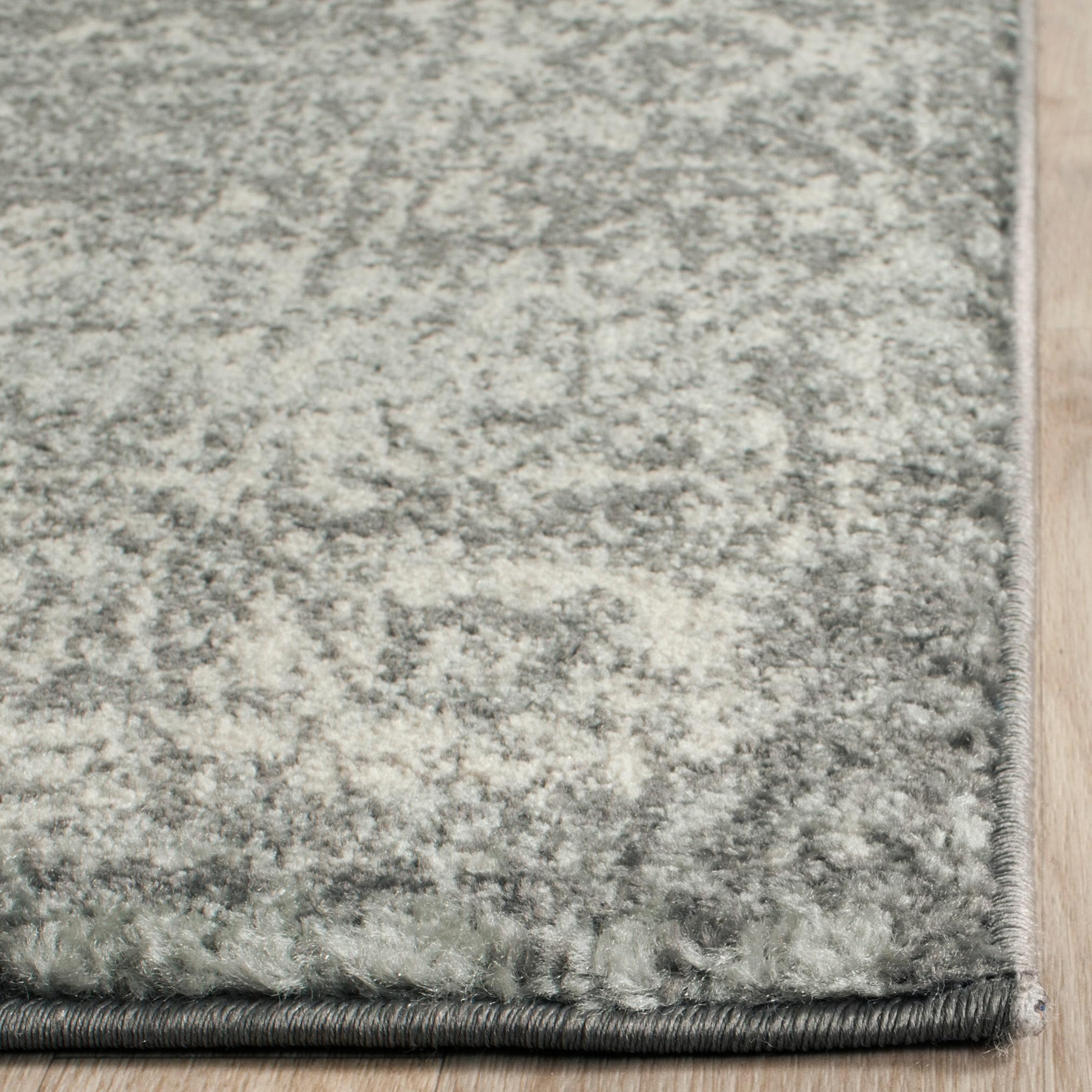 Evoke EVK270 Power Loomed Area Rug Grey / Ivory 5'-3" X 7'-6" - Safavieh.